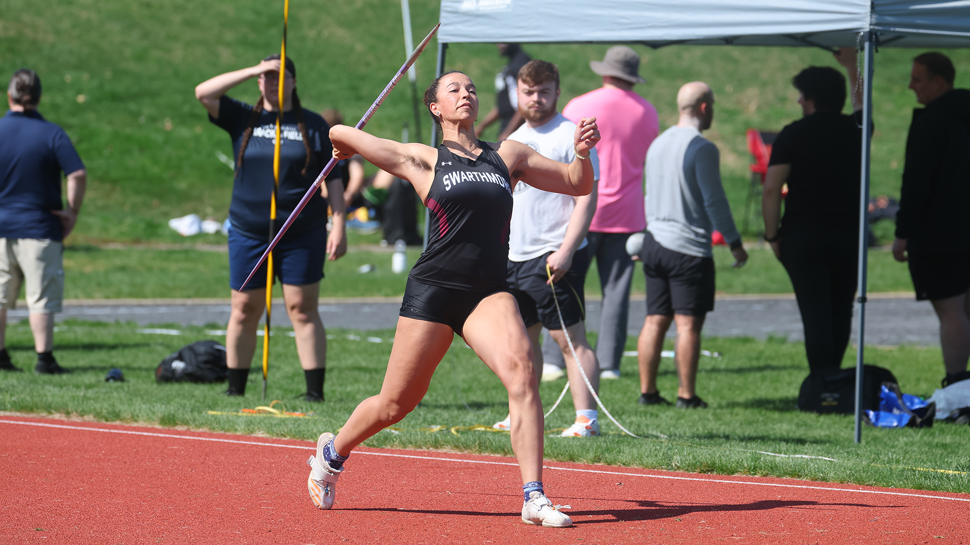 Swale competes in javelin