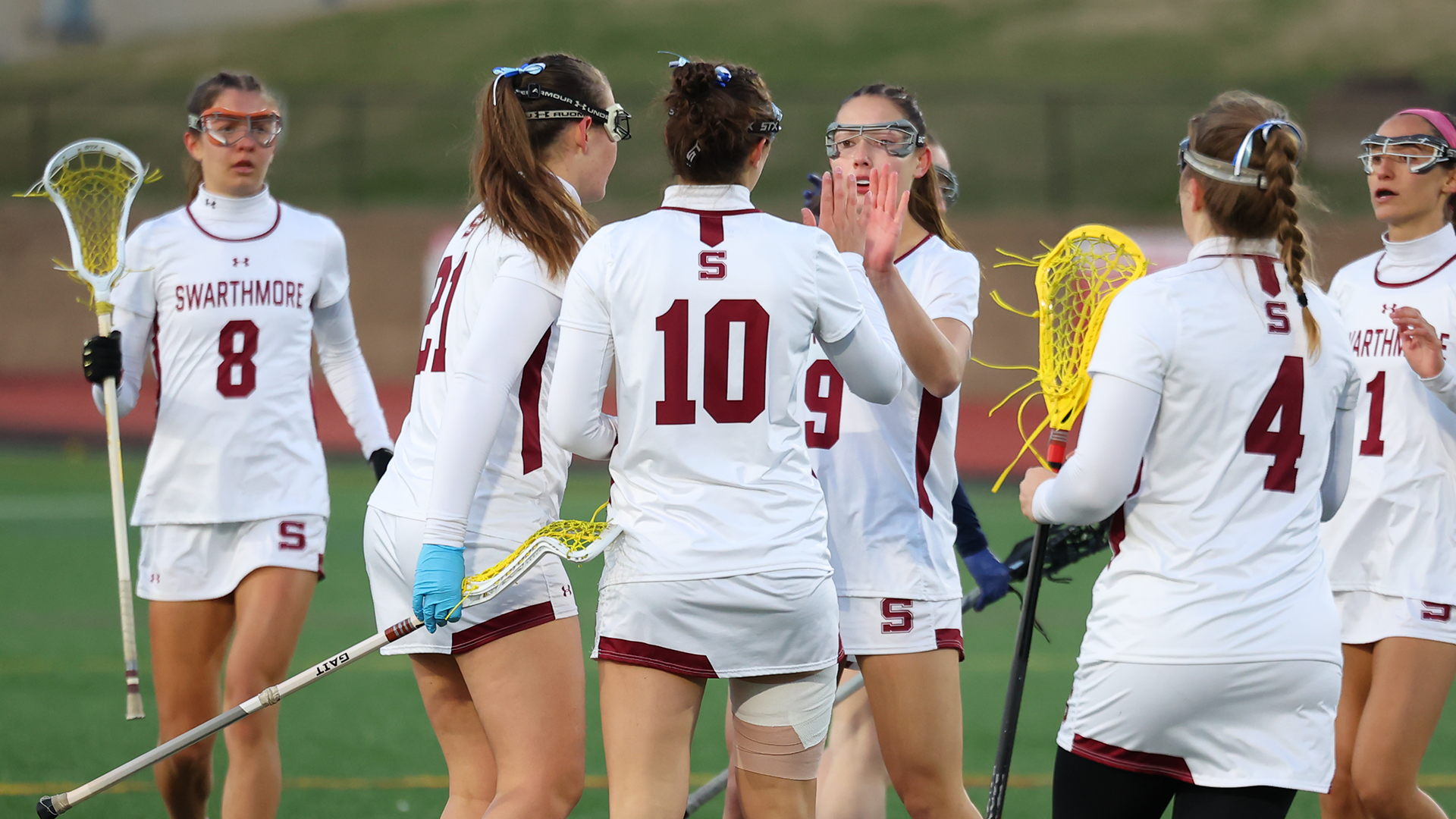 Stifler celebrates goal with teammates