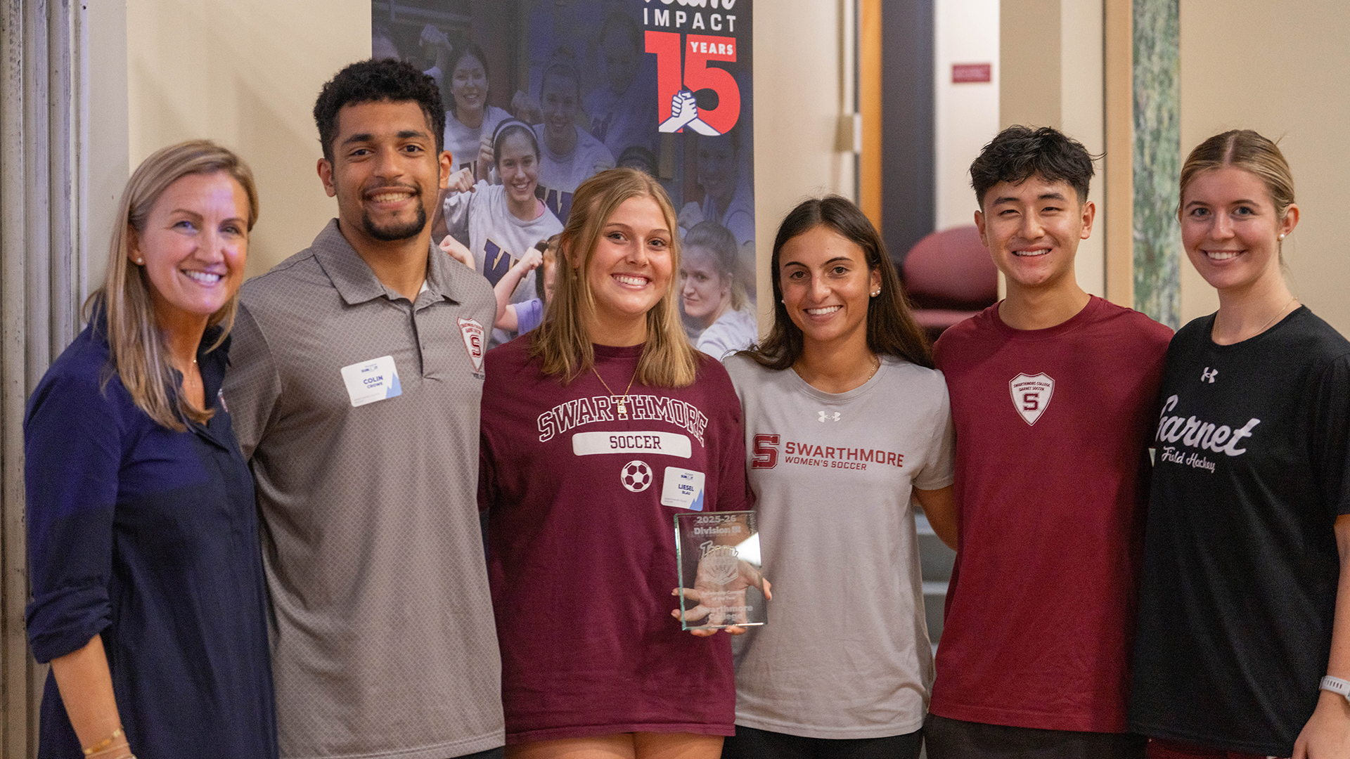 Swarthmore accepts Team IMPACT award