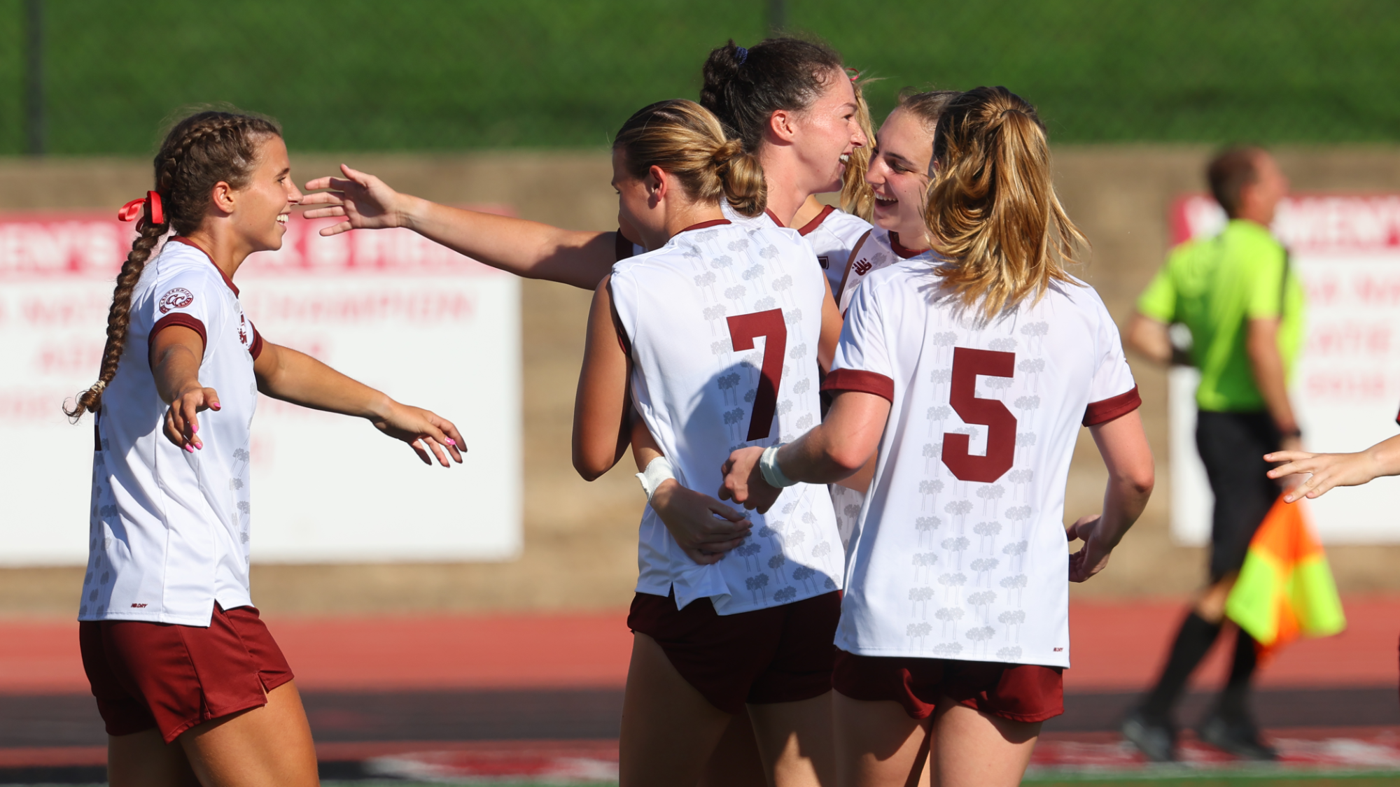 women's soccer goal celebration