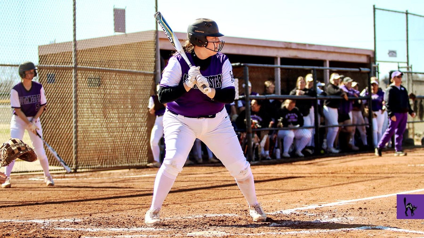 Moundbuilder Softball Splits With Saint Mary to Earn First KCAC win of