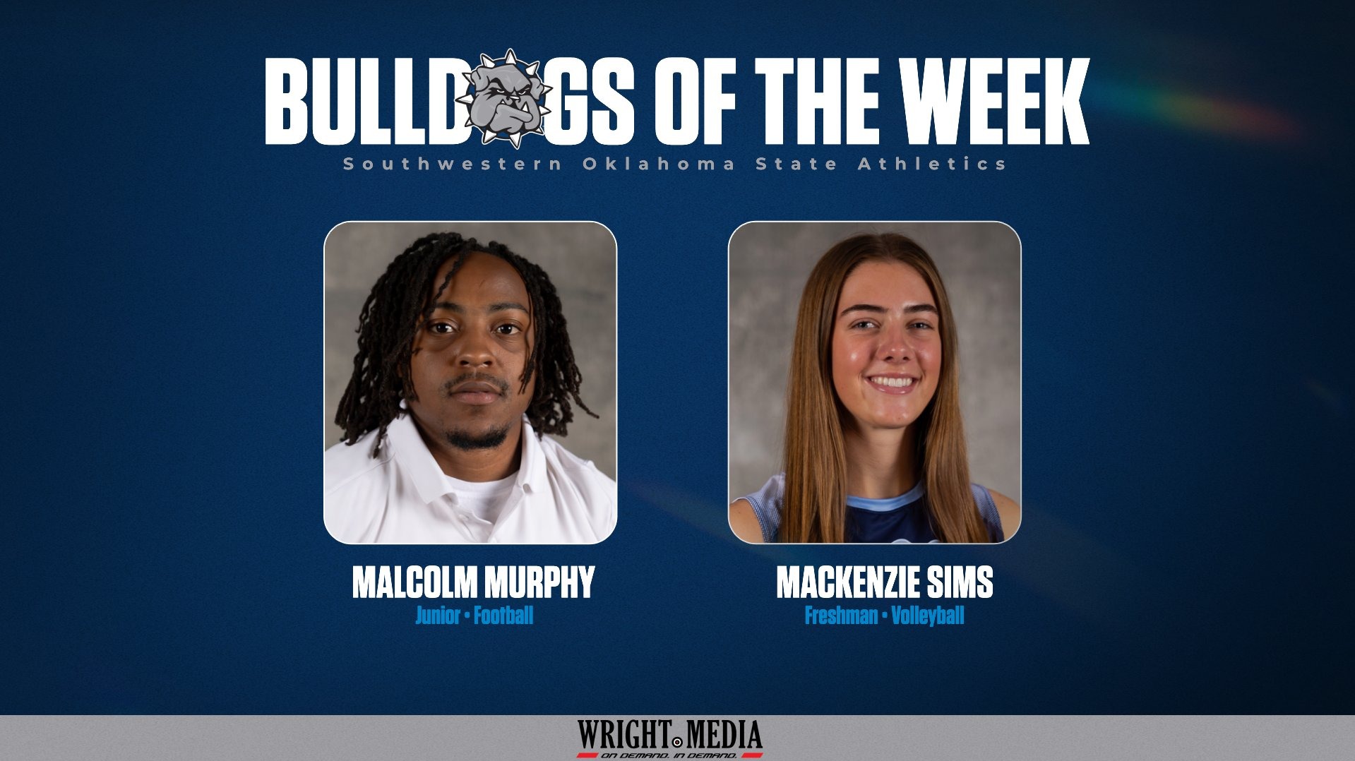 Bulldog of the Week - Malcolm Murphy & Mackenzie Sims Graphic