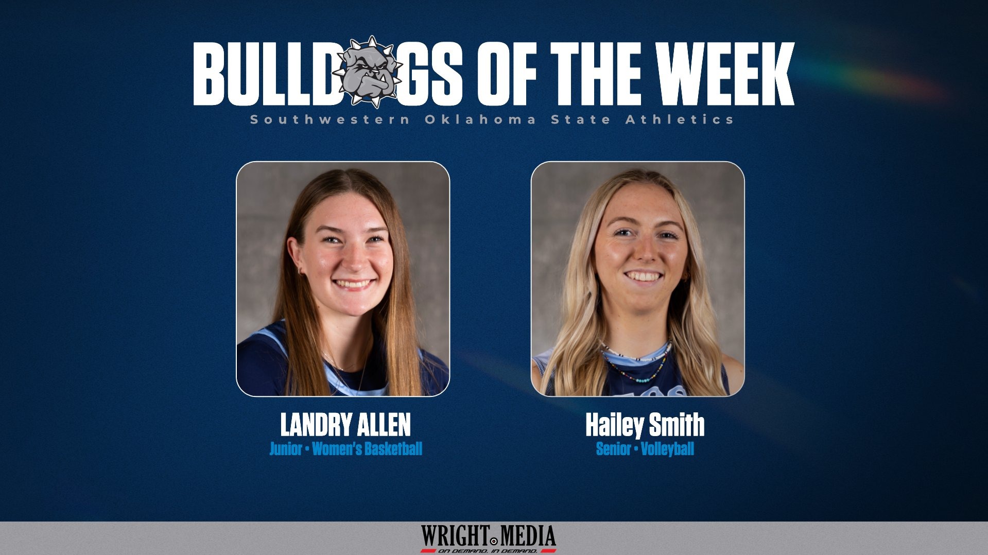 Landry Allen, Hailey Smith Bulldogs of the Week graphic