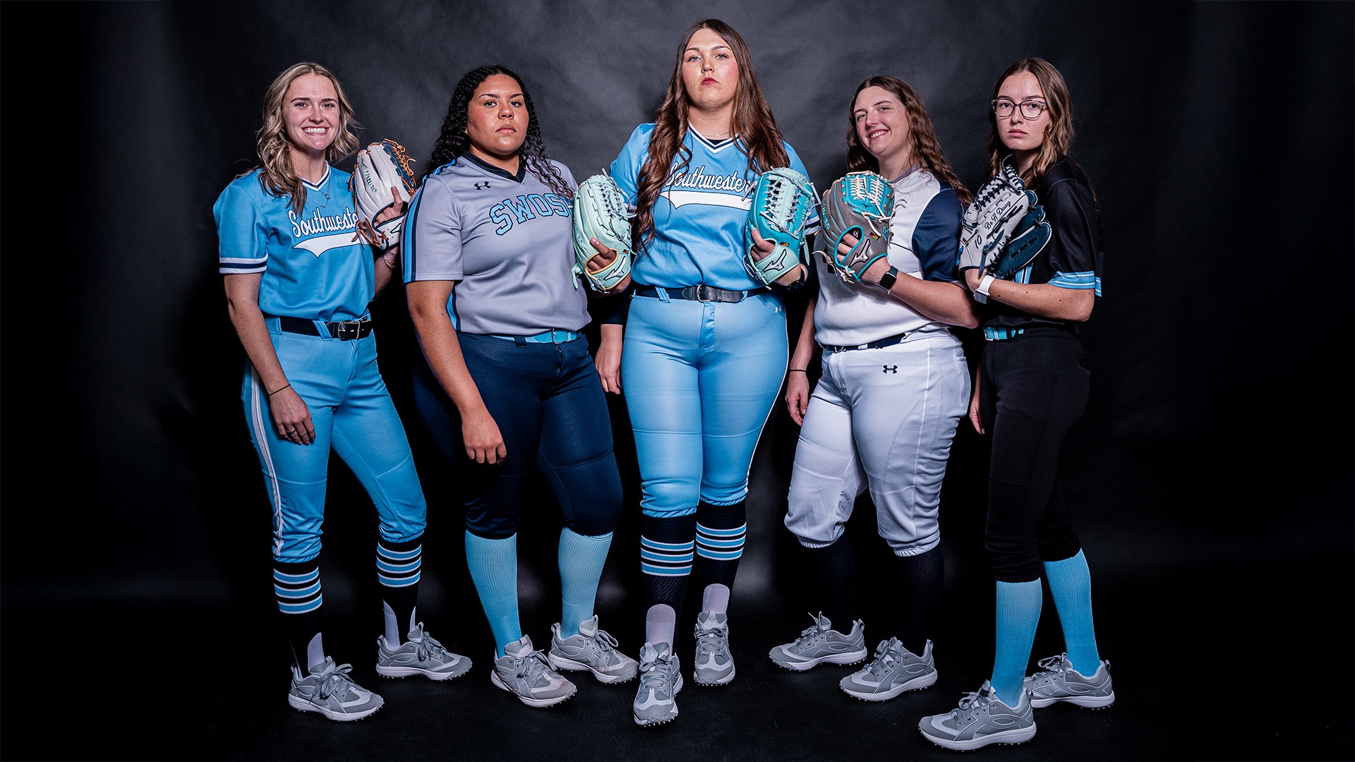 SWOSU Softball's Pitchers Pose for a Preseason Media Picture