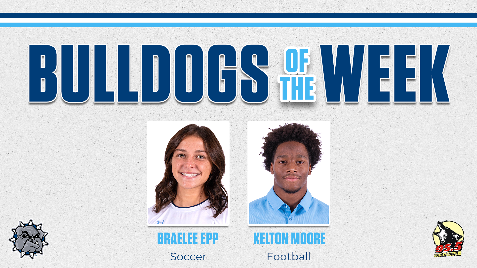Bulldog of the week October 12th, Braelee Epp and Kelton Moore