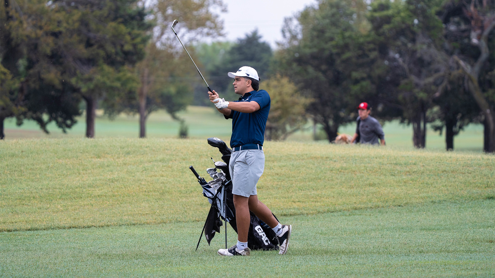 Nicolas Cabanillas Hits Golf Ball at Perkins Cup