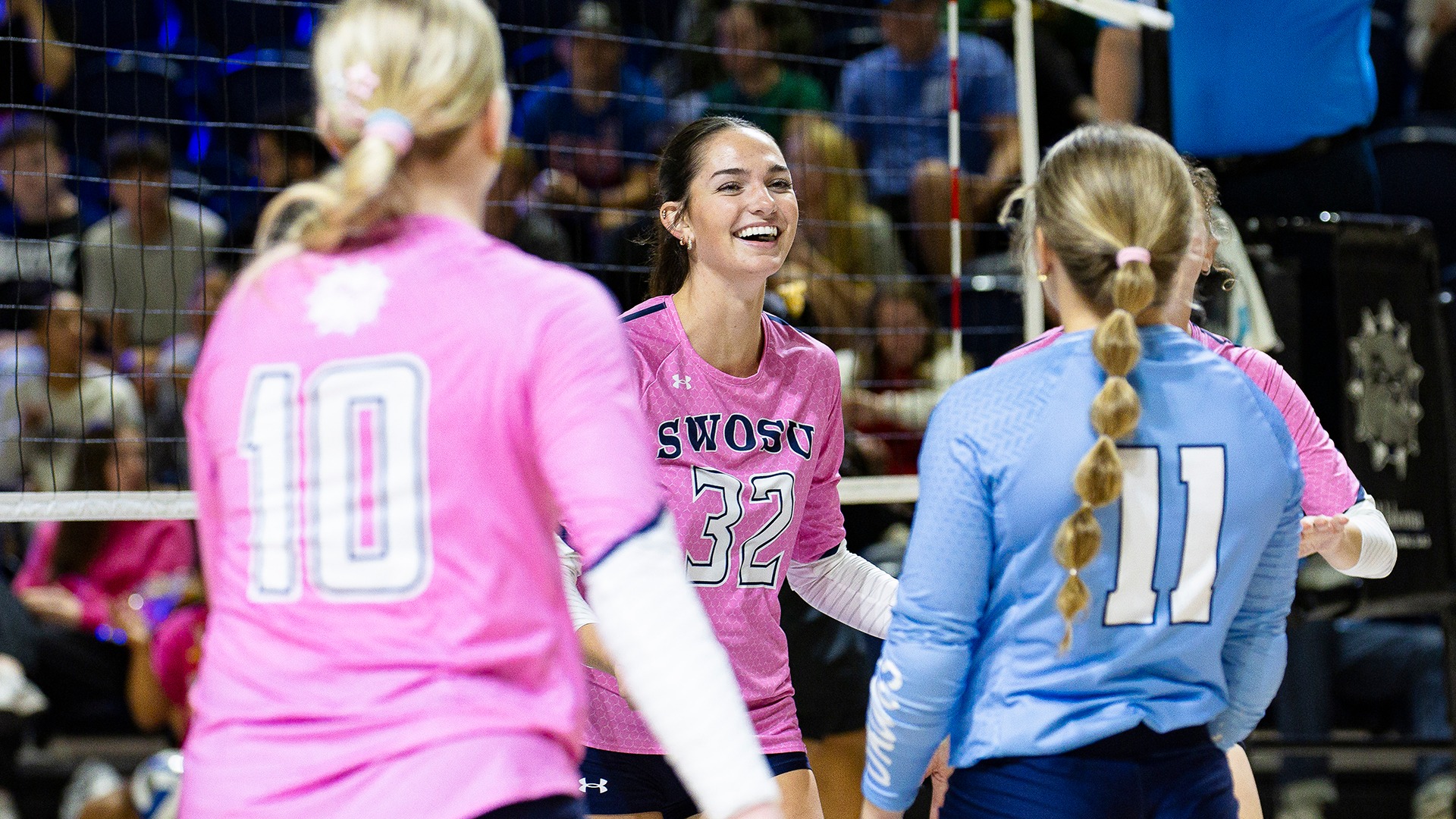 katja blanchat smiles after a point