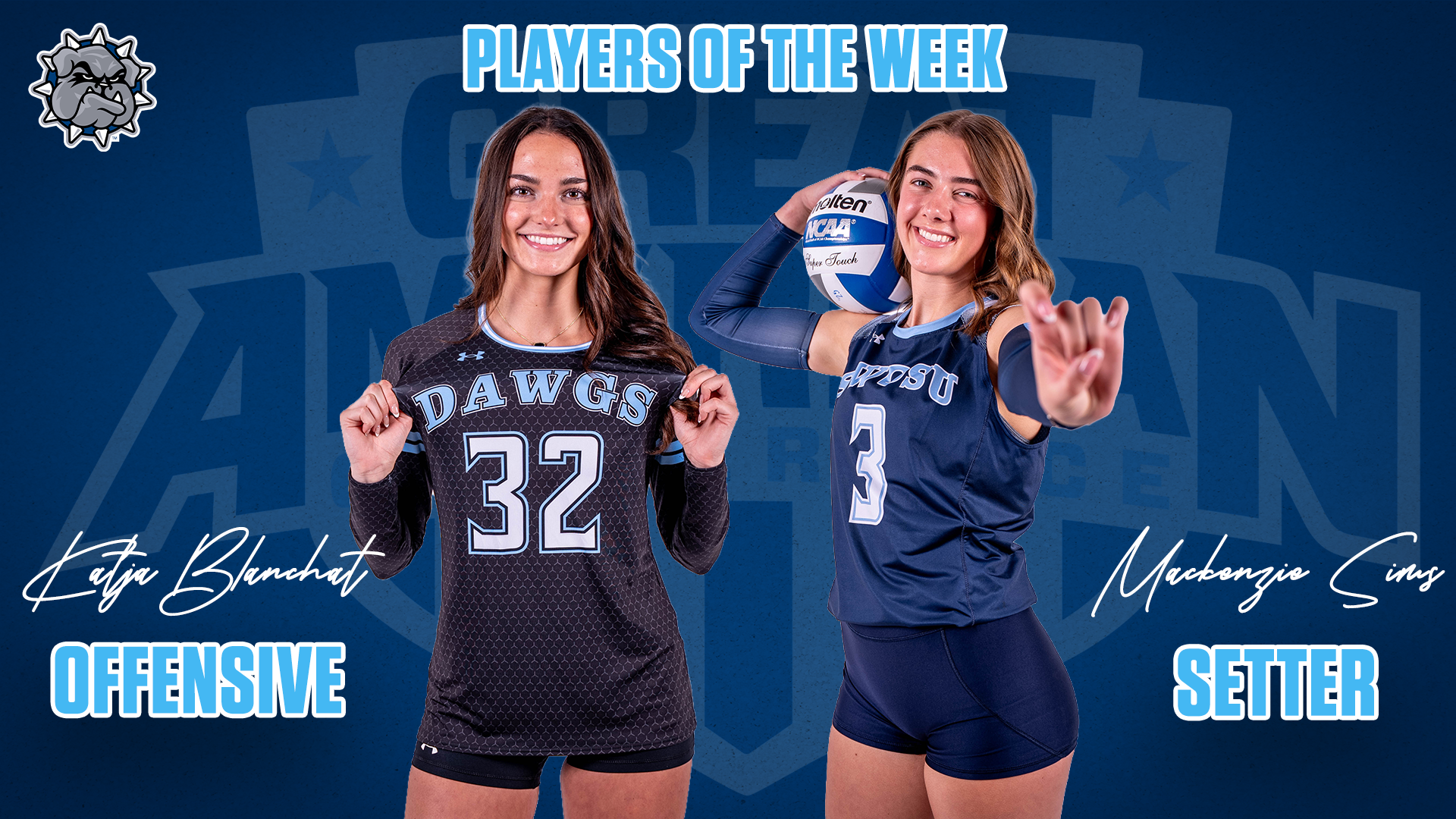 Katja Blanchat and Mackenzie Sims Win GAC POTW Honors