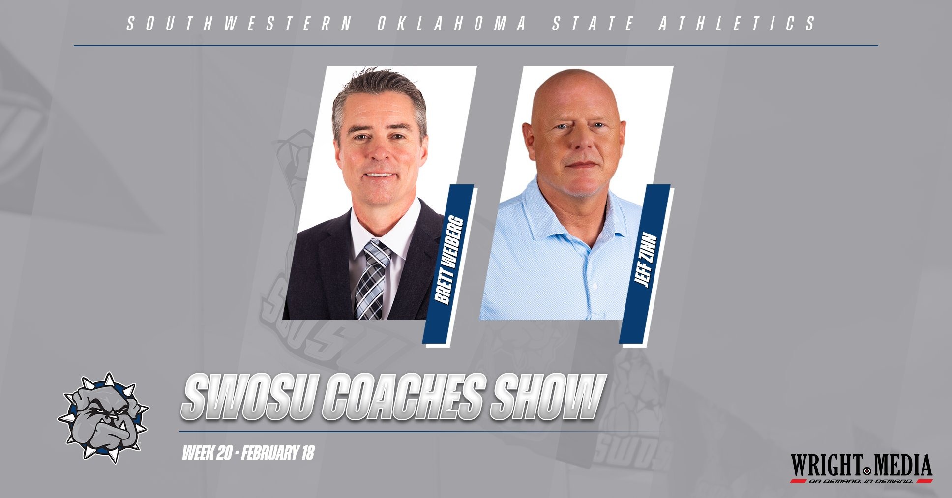 Coaches Show graphic showing headshots of two guests this week: Brett Weiberg and jeff zinn