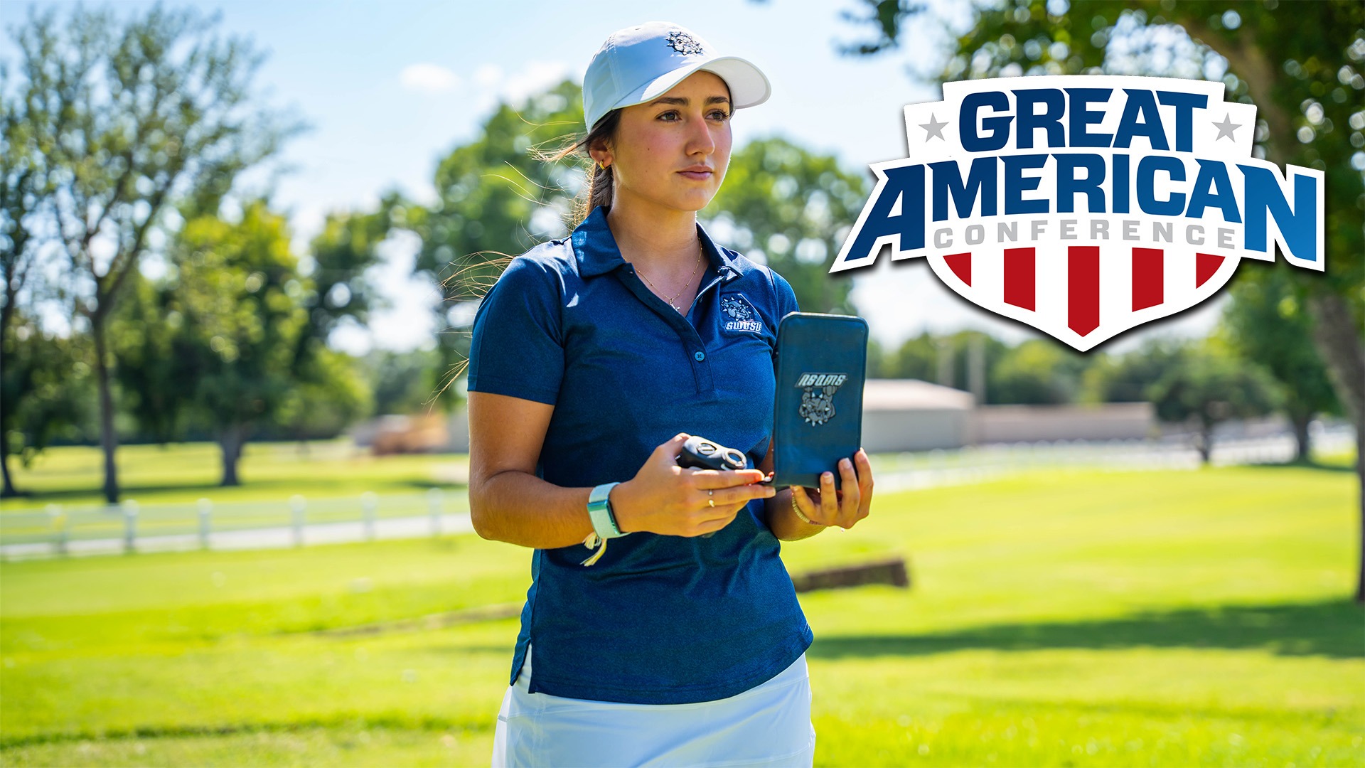 freya sala holding a range finder and a GAC logo is on the image 