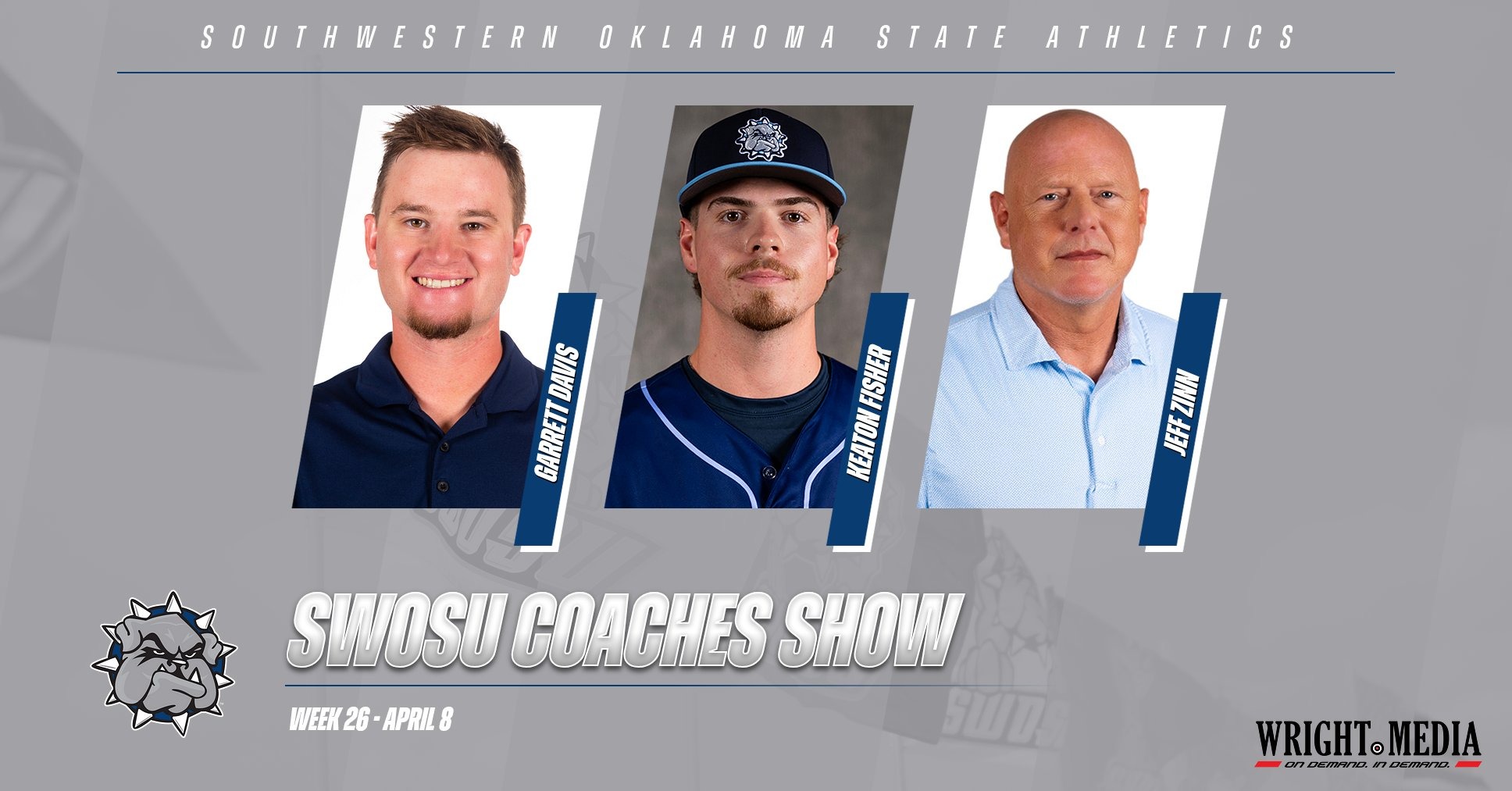 coaches show graphic featuring the headshots of the three guests: Garrett Davis, Keaton Fisher, and Jeff Zinn