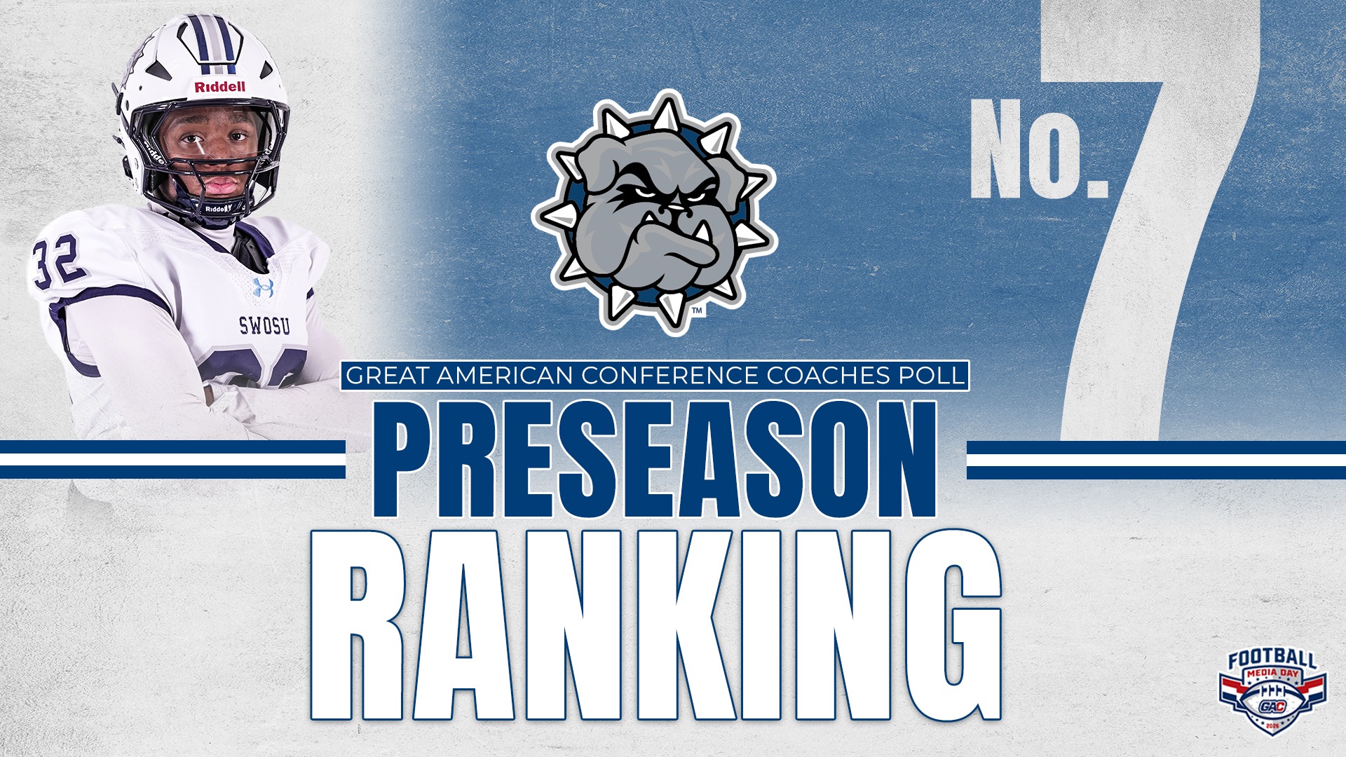 GAC Preseason Poll Cover Photo Displaying the No. 7 Ranking SWOSU Was Selected
