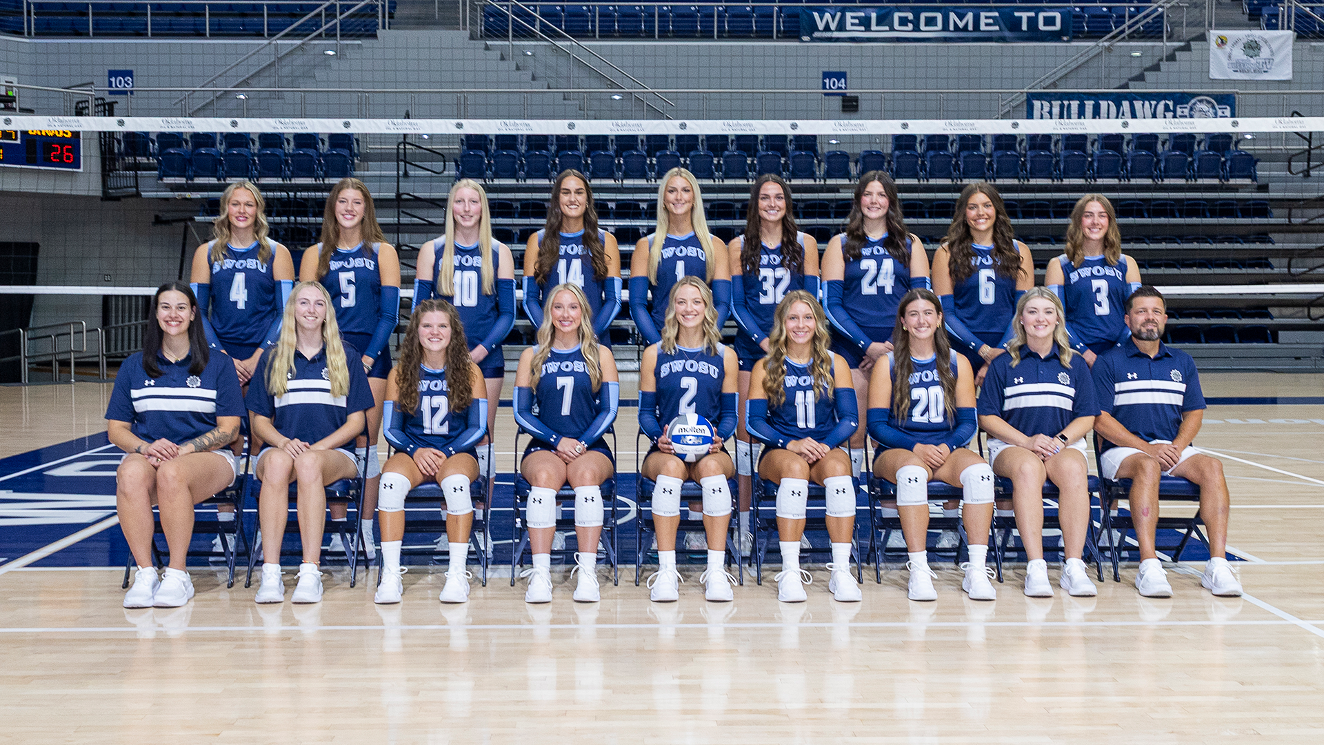 2026 swosu volleyball team photo