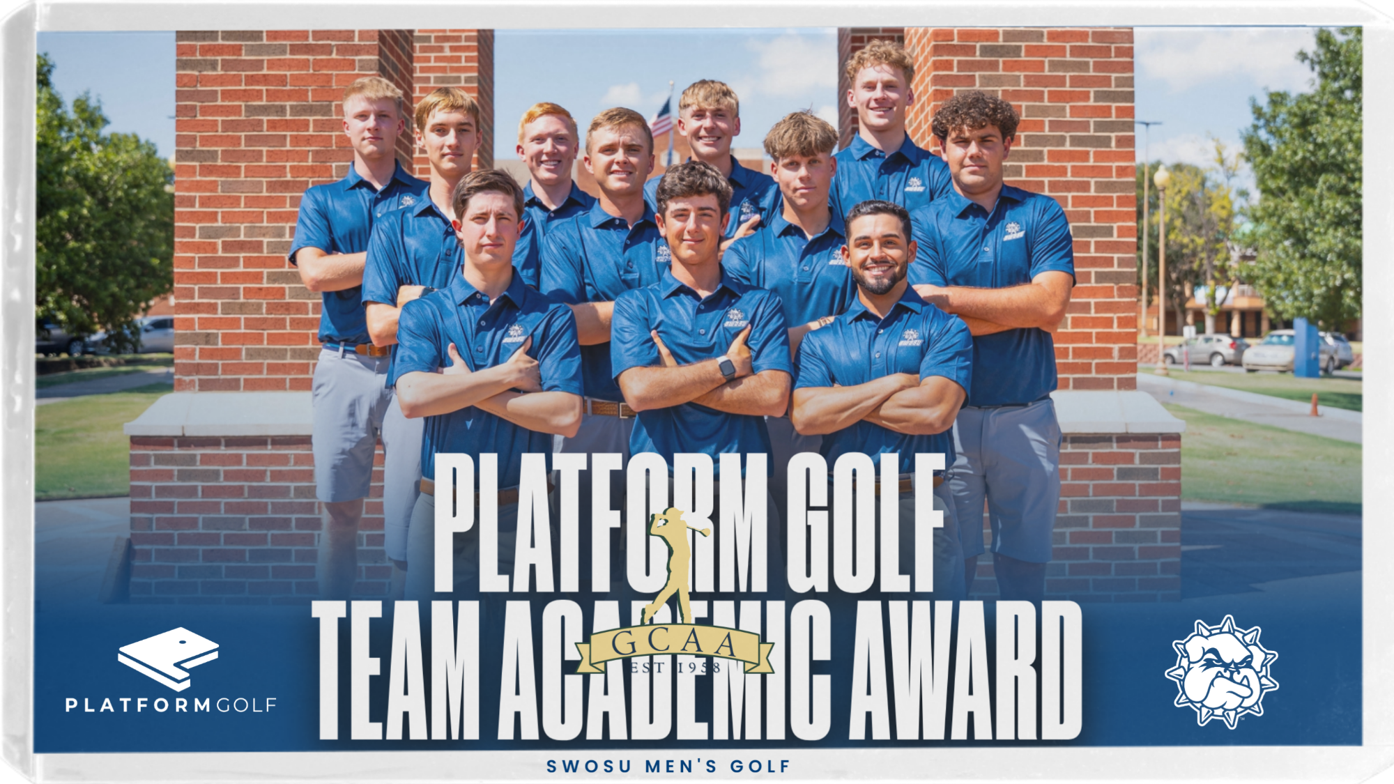 Men's Golf Platform Golf Team Academic Award Winning Graphic