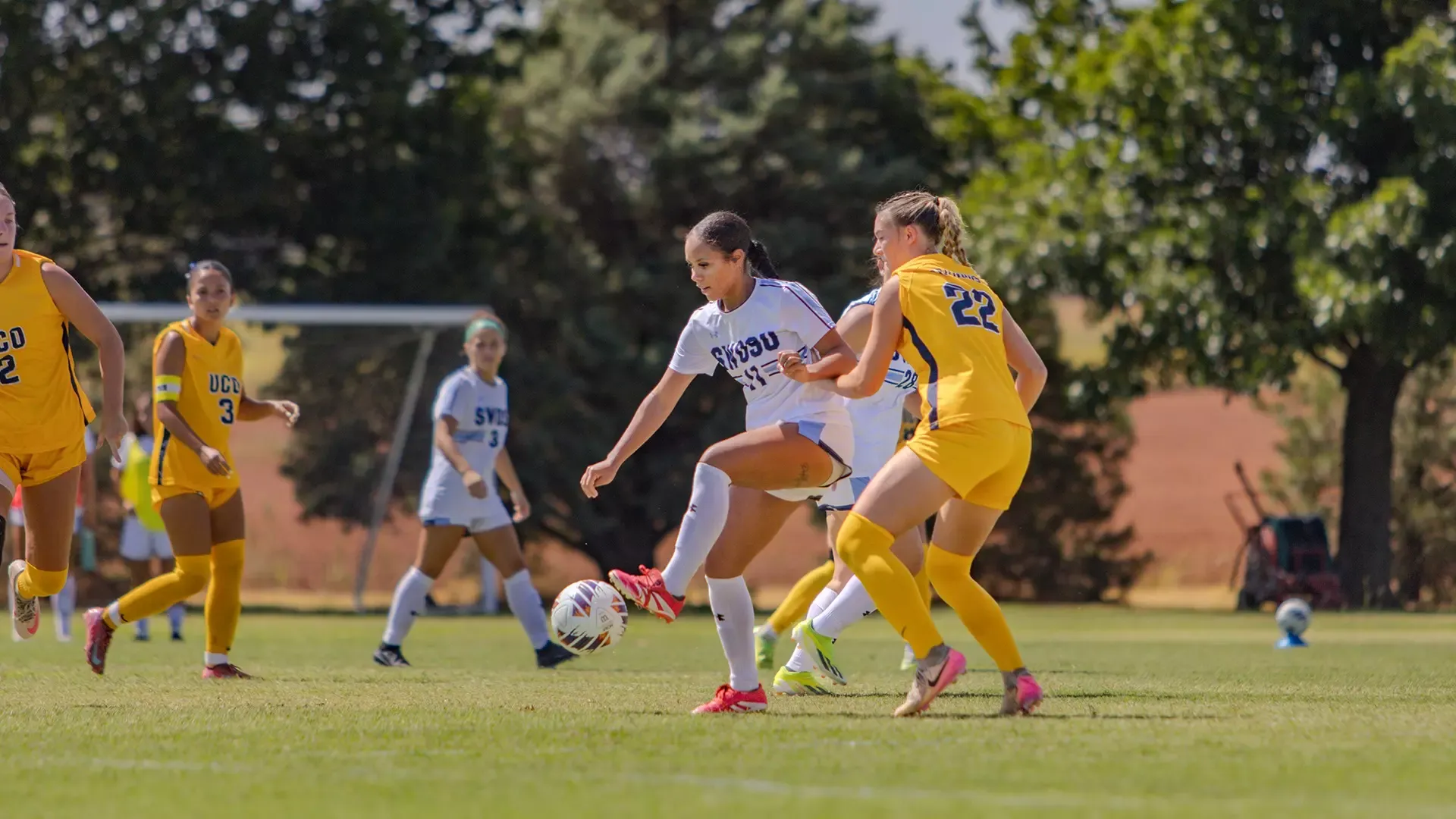Raniya Cattina battles for the ball vs UCO