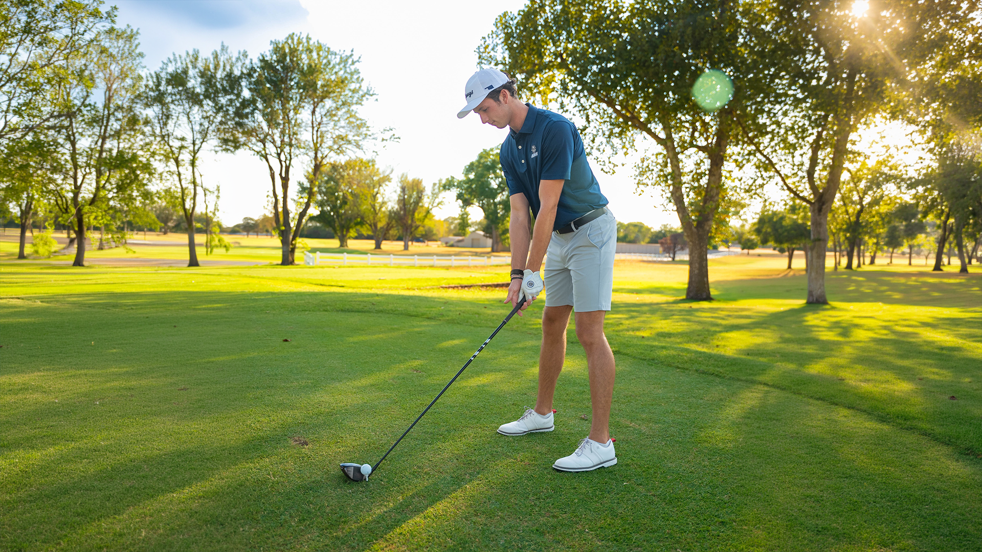 Nicolas Lopez Pavelko squares up for a tee shot