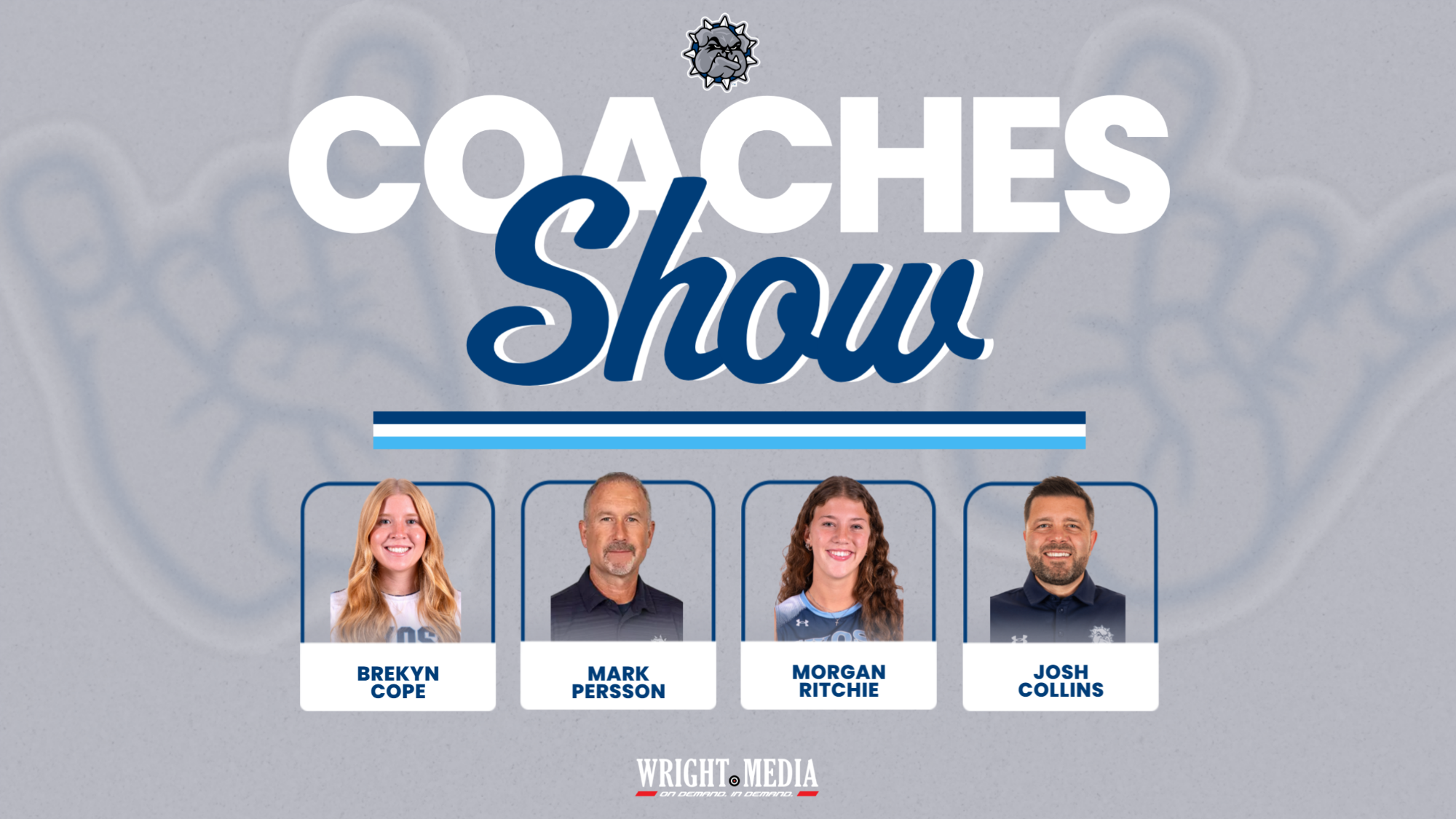 Coaches Show Week 4 graphic showing headshots of the 4 guests