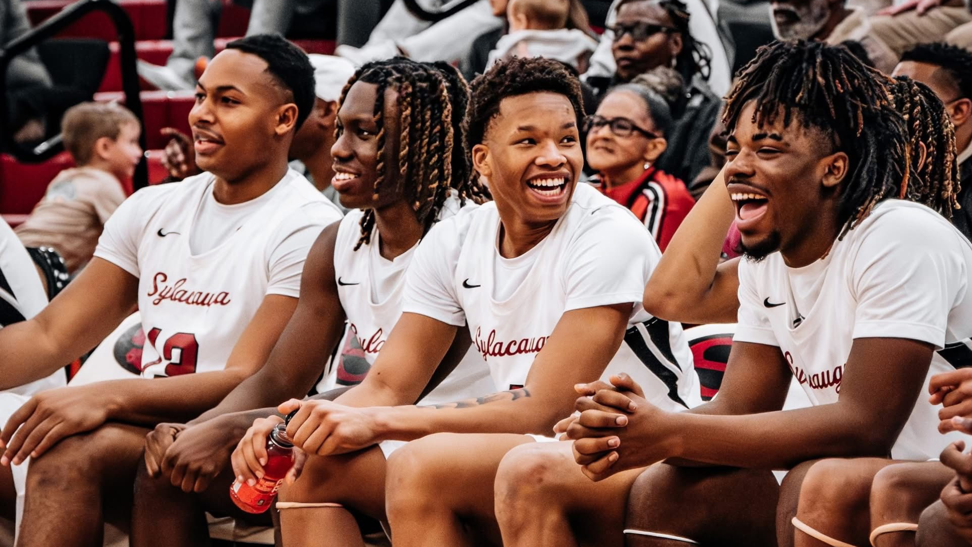 Picture of Basketball Team on Bench