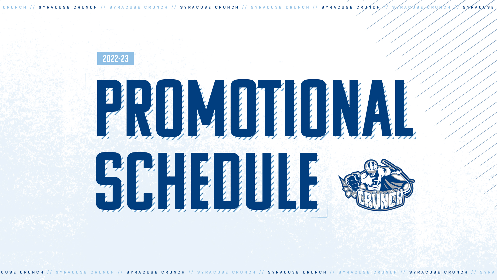 Syracuse Crunch Announce 202223 Promotional Schedule Syracuse Crunch