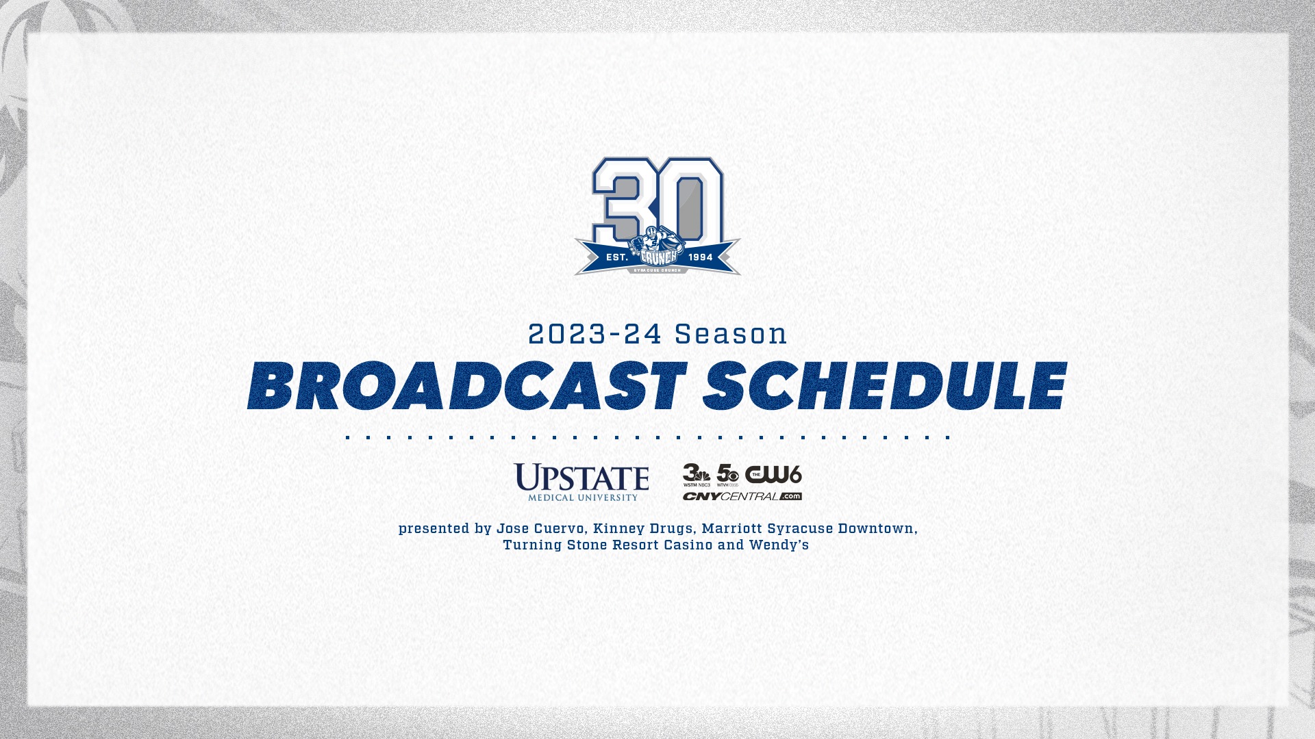 Syracuse Crunch Continue Partnership With CNY Central NBC3, CBS5