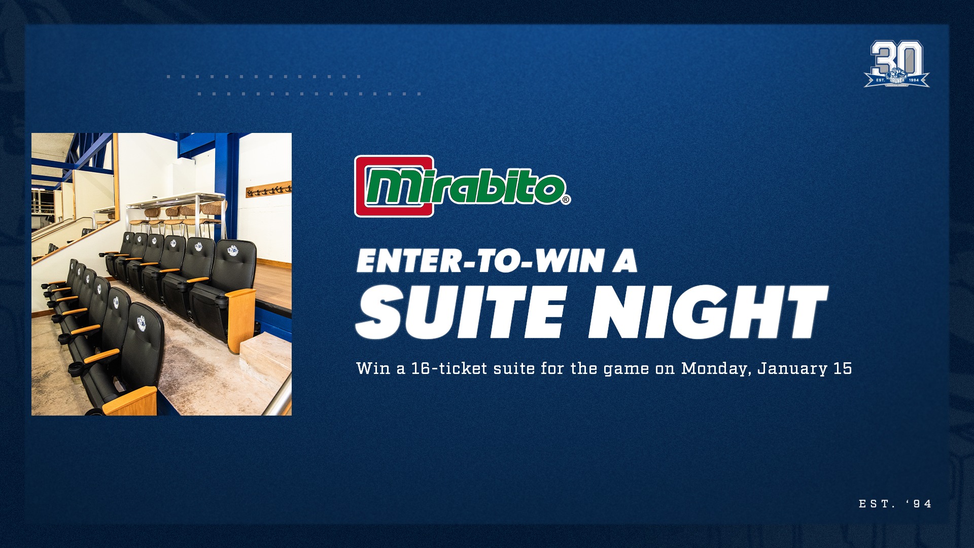 EnterToWin A Suite on Jan. 15 Courtesy of Mirabito Syracuse Crunch