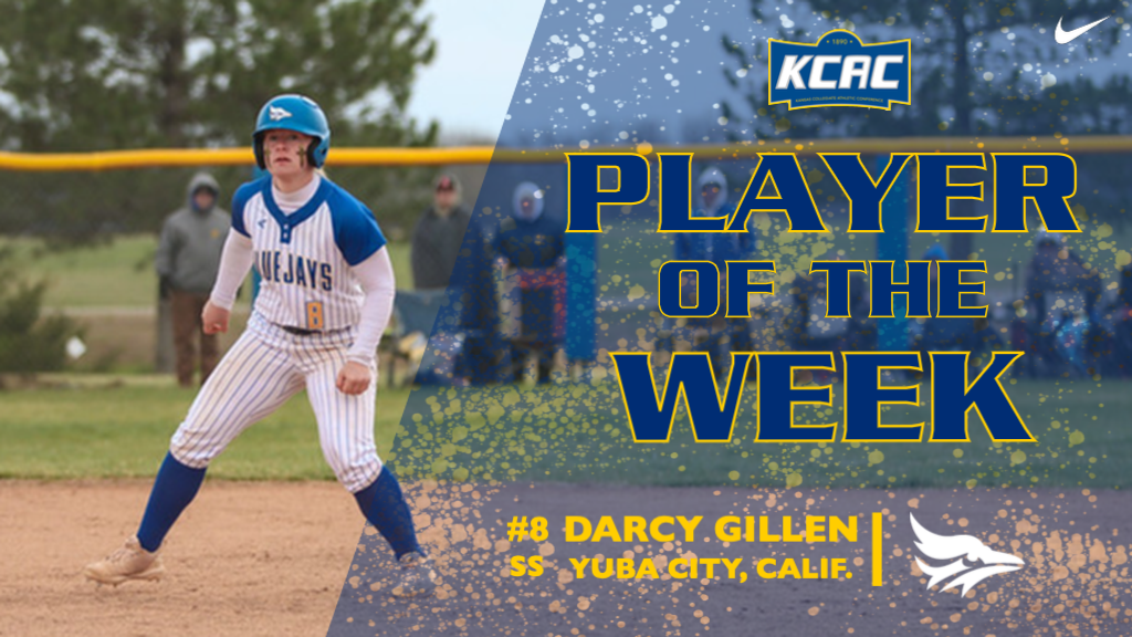 GILLEN EARNS KCAC PLAYER OF THE WEEK HONORS AFTER LAST WEEK'S