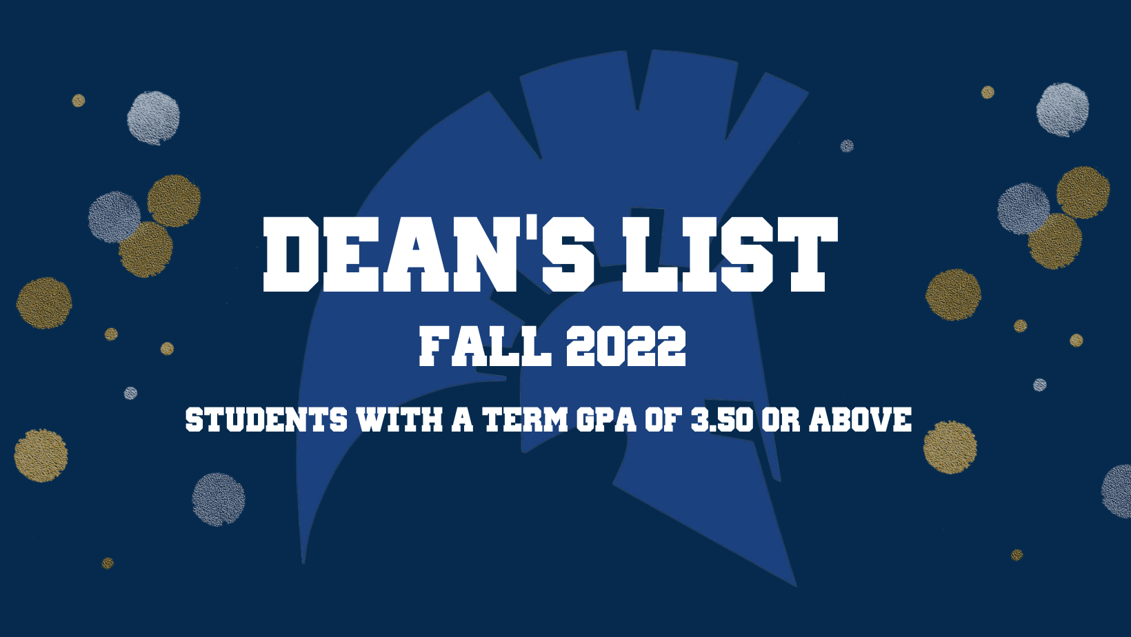 Fall Dean's List Community College Athletics