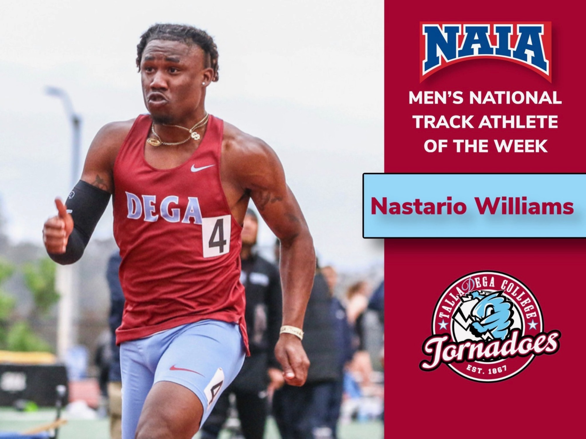 Williams Earns NAIA Men's Outdoor Track Athlete of the Week Honor