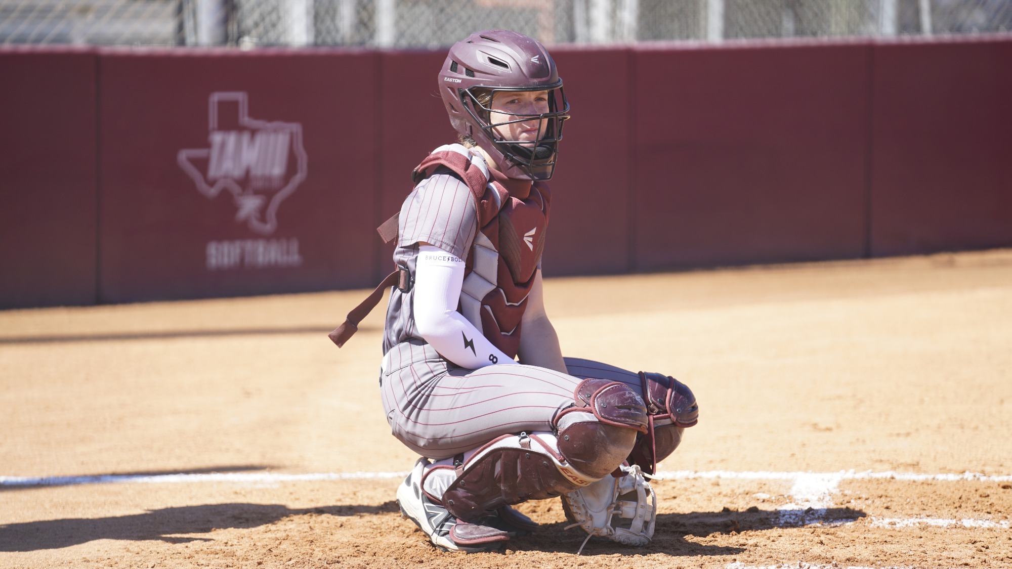 Austyn Marriage Sets Behind The Plate