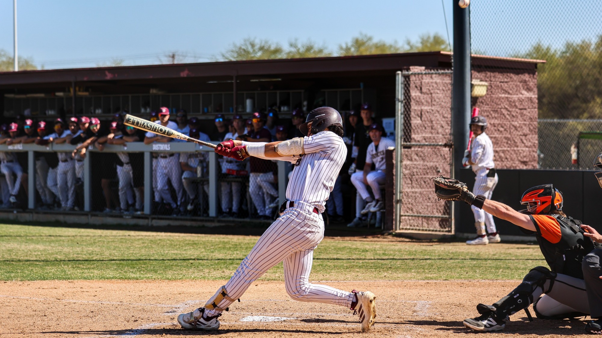 Eddie Saenz swinging for the fences