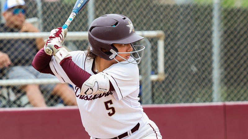 Victoria Espinoza Stands in the batter's box vs St Marys