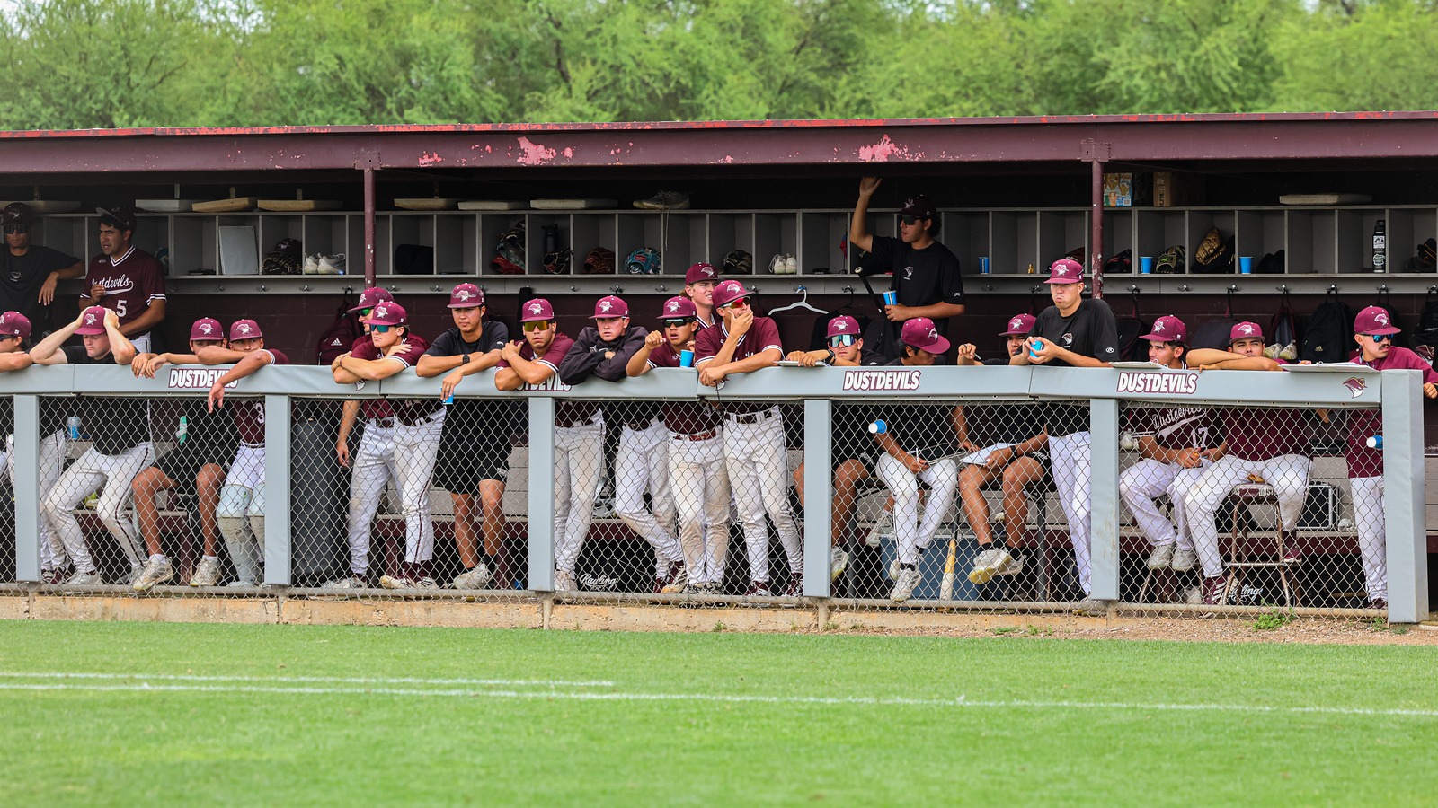 TAMIU Baseball dugout