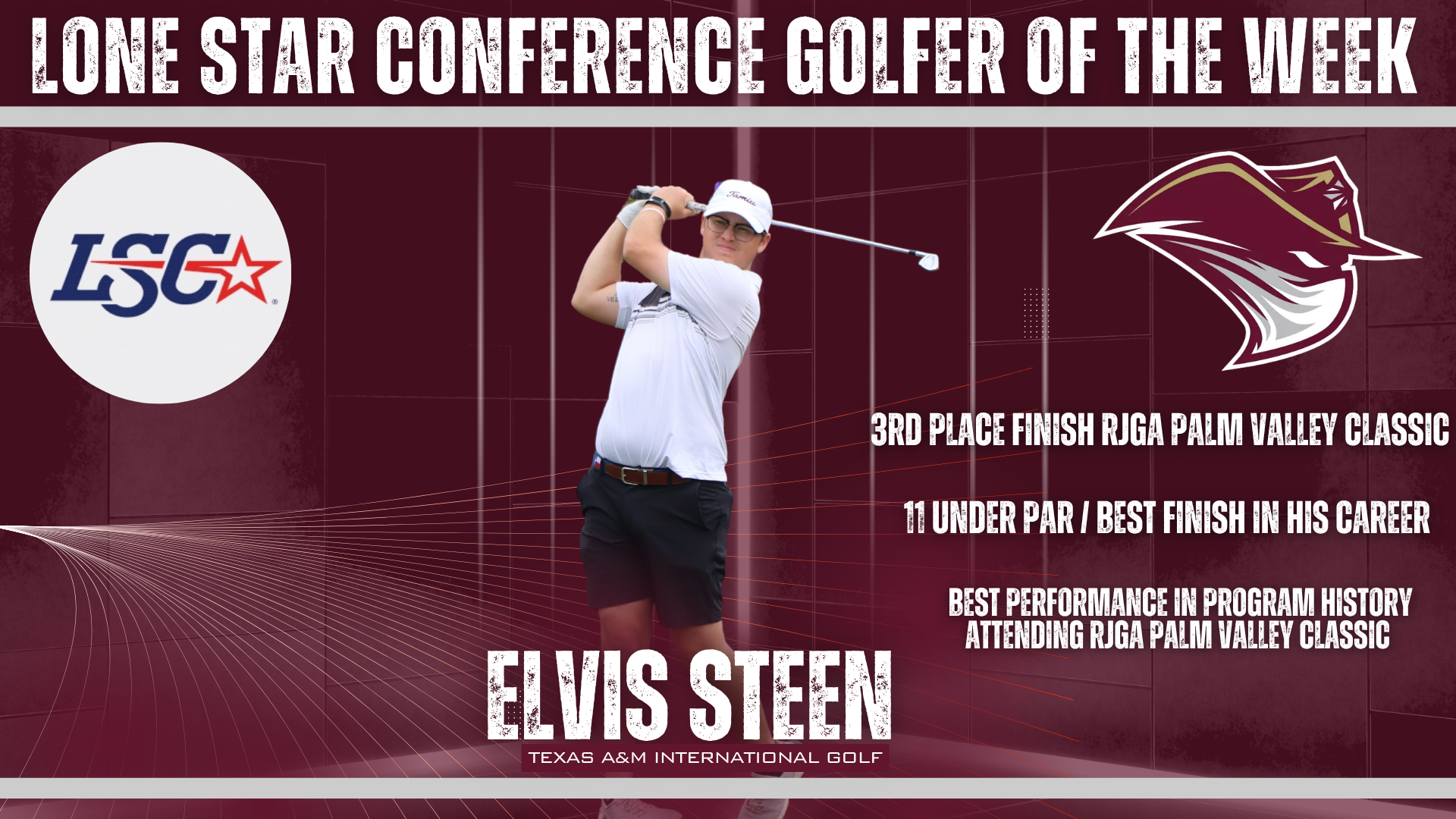 Elvis Steen LSC Golfer of the week