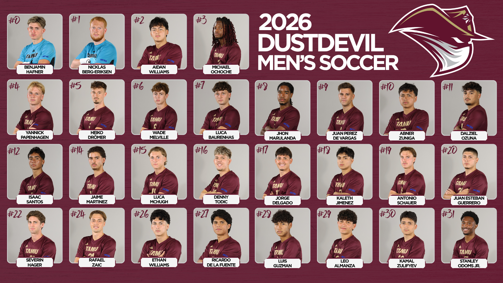 2026 Men's Soccer Roster