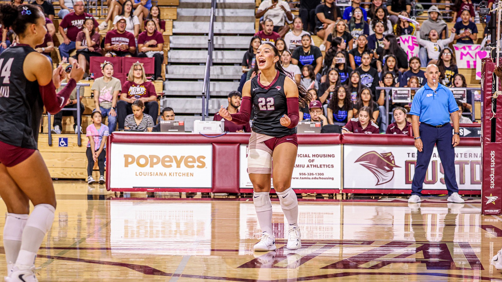 Sierra Sanchez celebrates the score