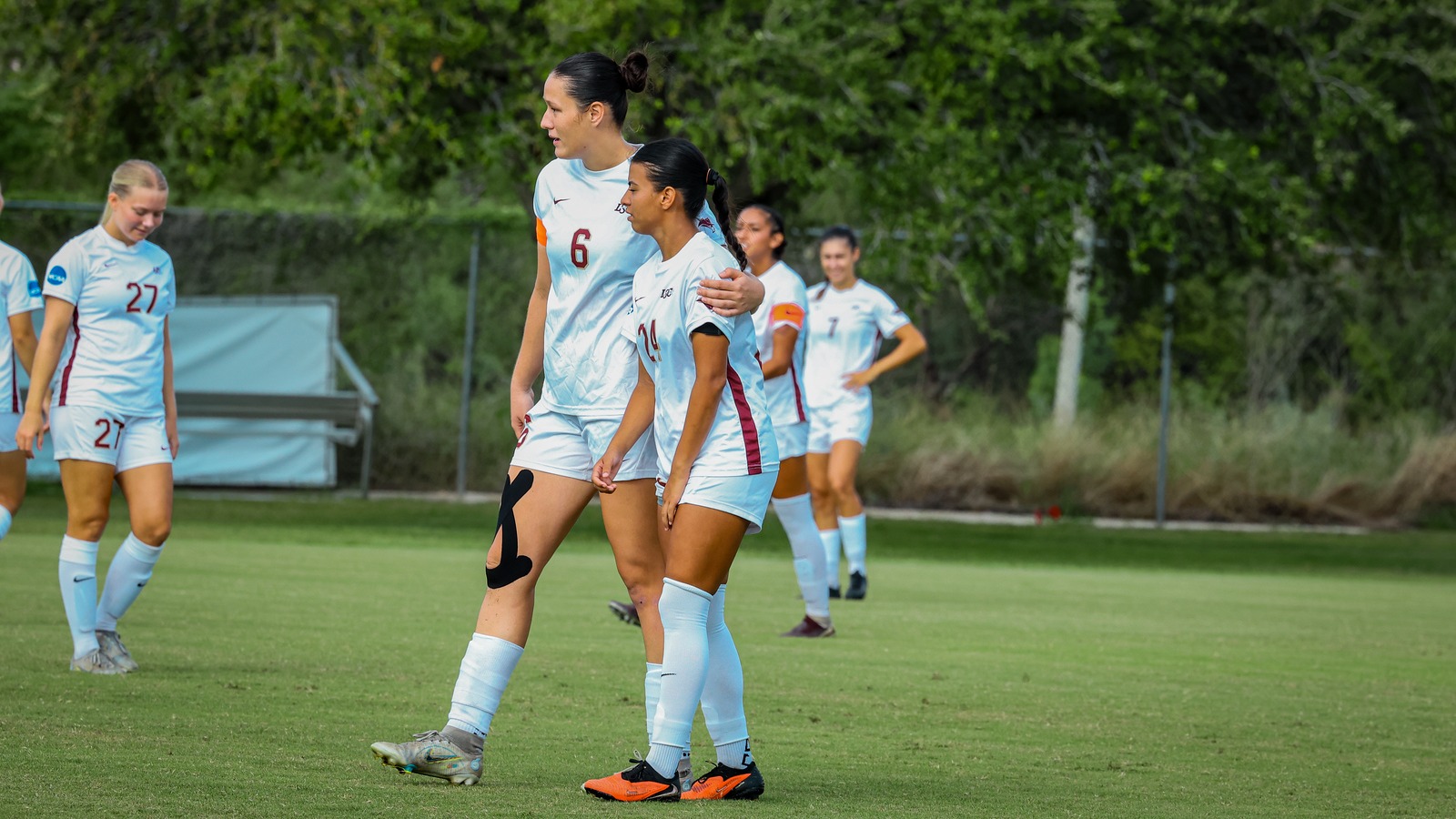 TAMIU Women's Soccer on the field
