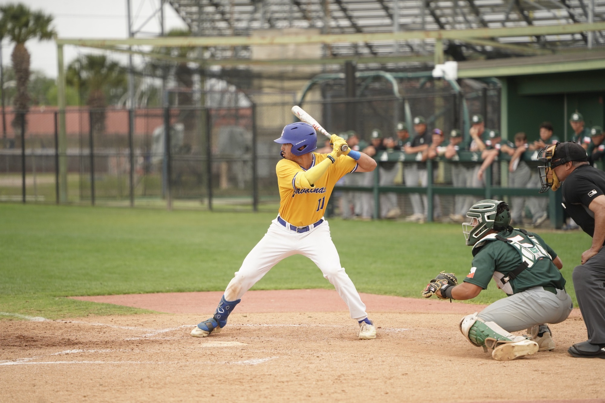Nick Reyes in the batters box