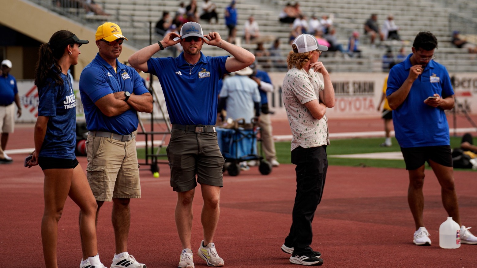 Coaches at Blue and Gold Meet
