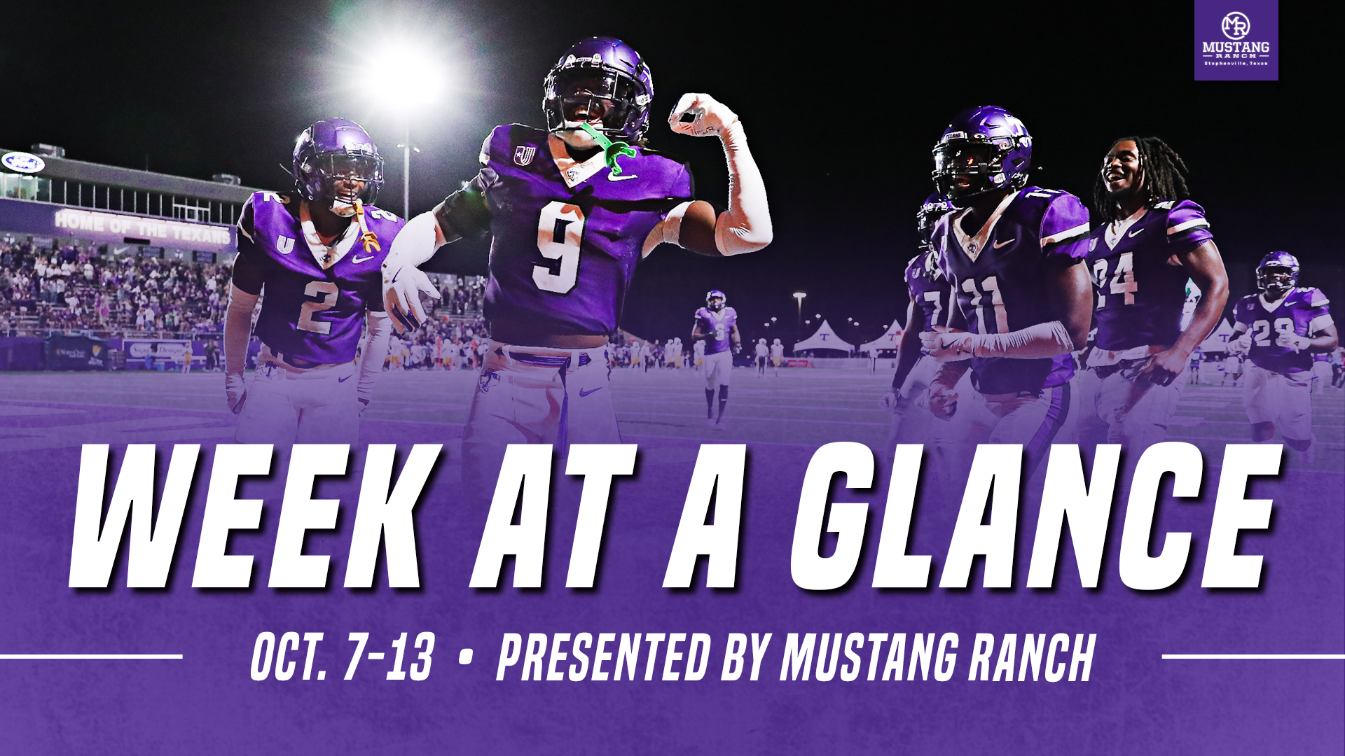 WEEK AT A GLANCE Wisdom Gym hosts Midnight Madness, Texan Soccer