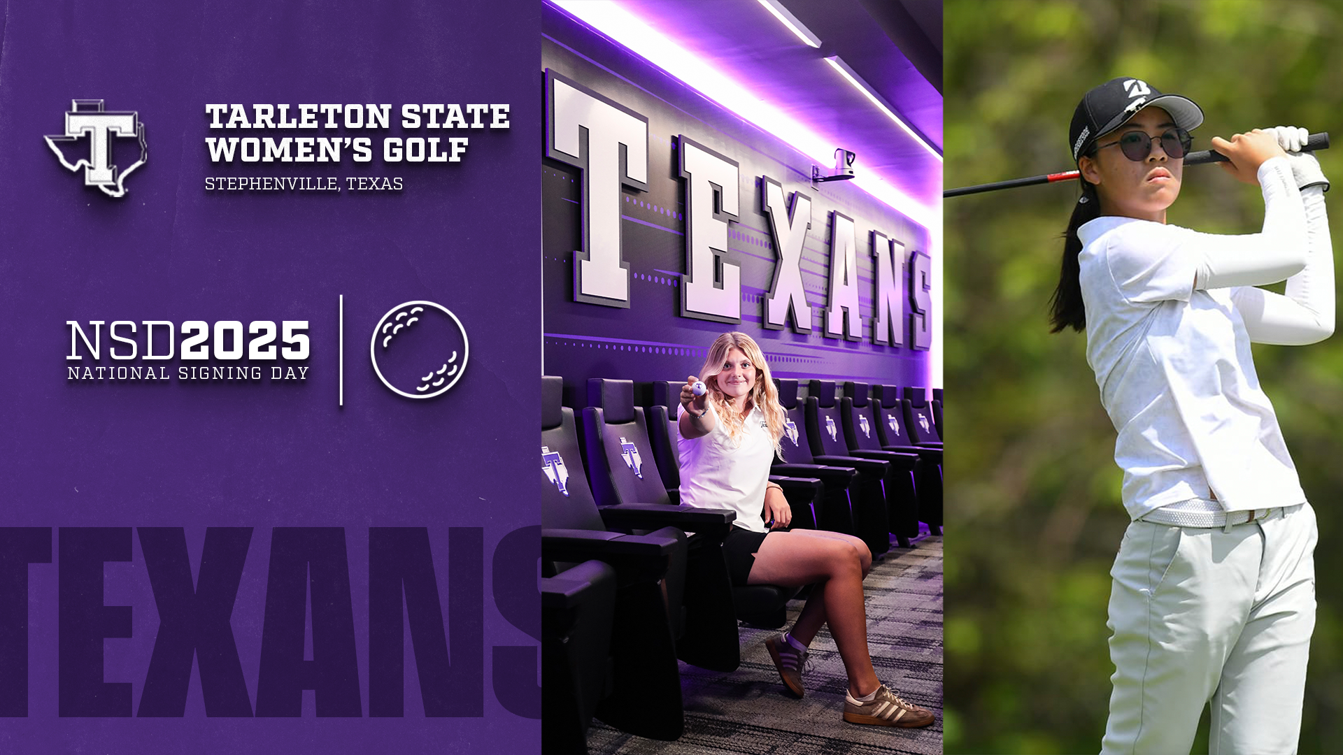 Tarleton State Women's Golf National Singing Day Graphic