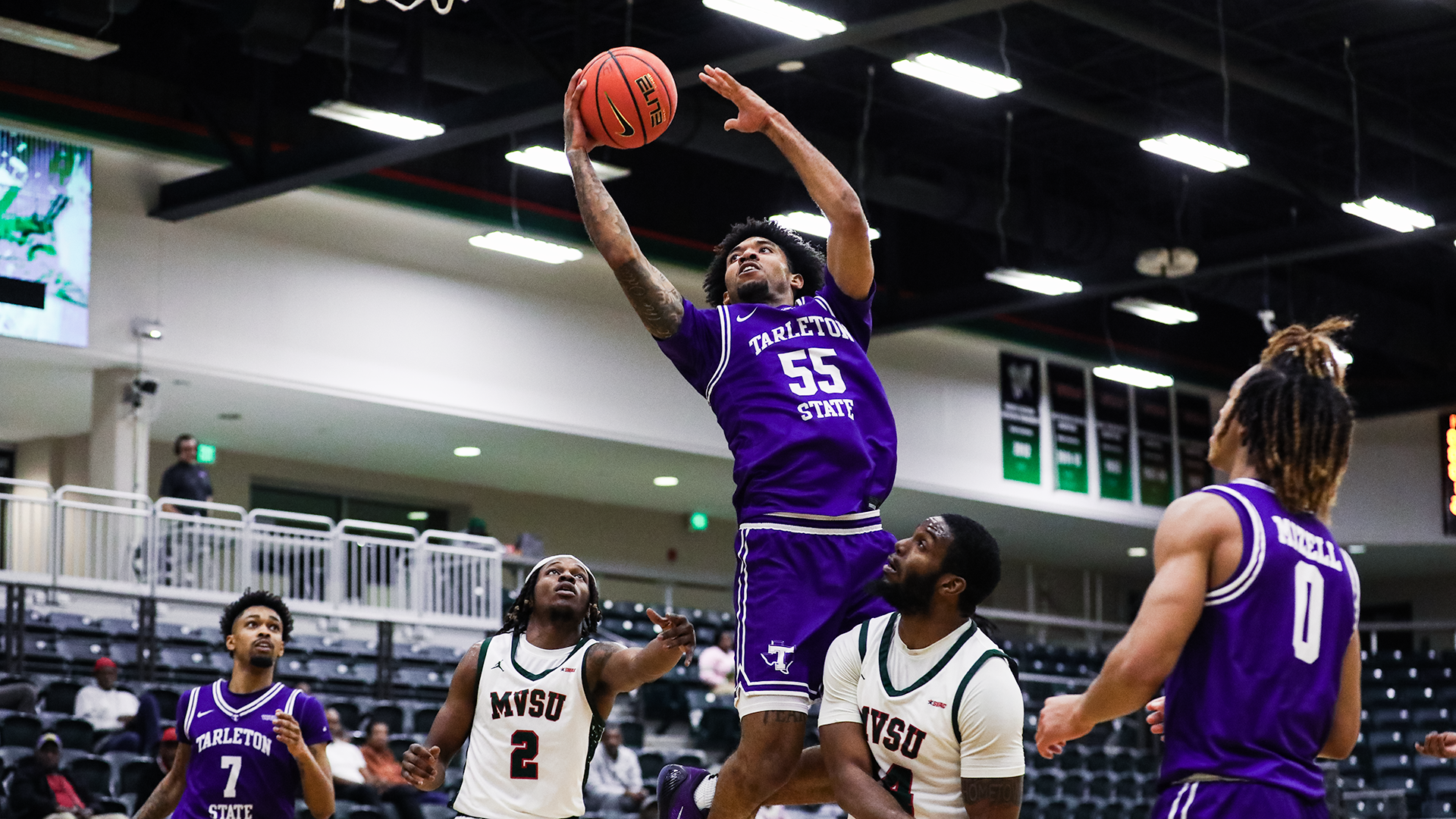 Cam McDowell lays in a basket at Mississippi Valley State (Photo Used Dec. 16, 2025)