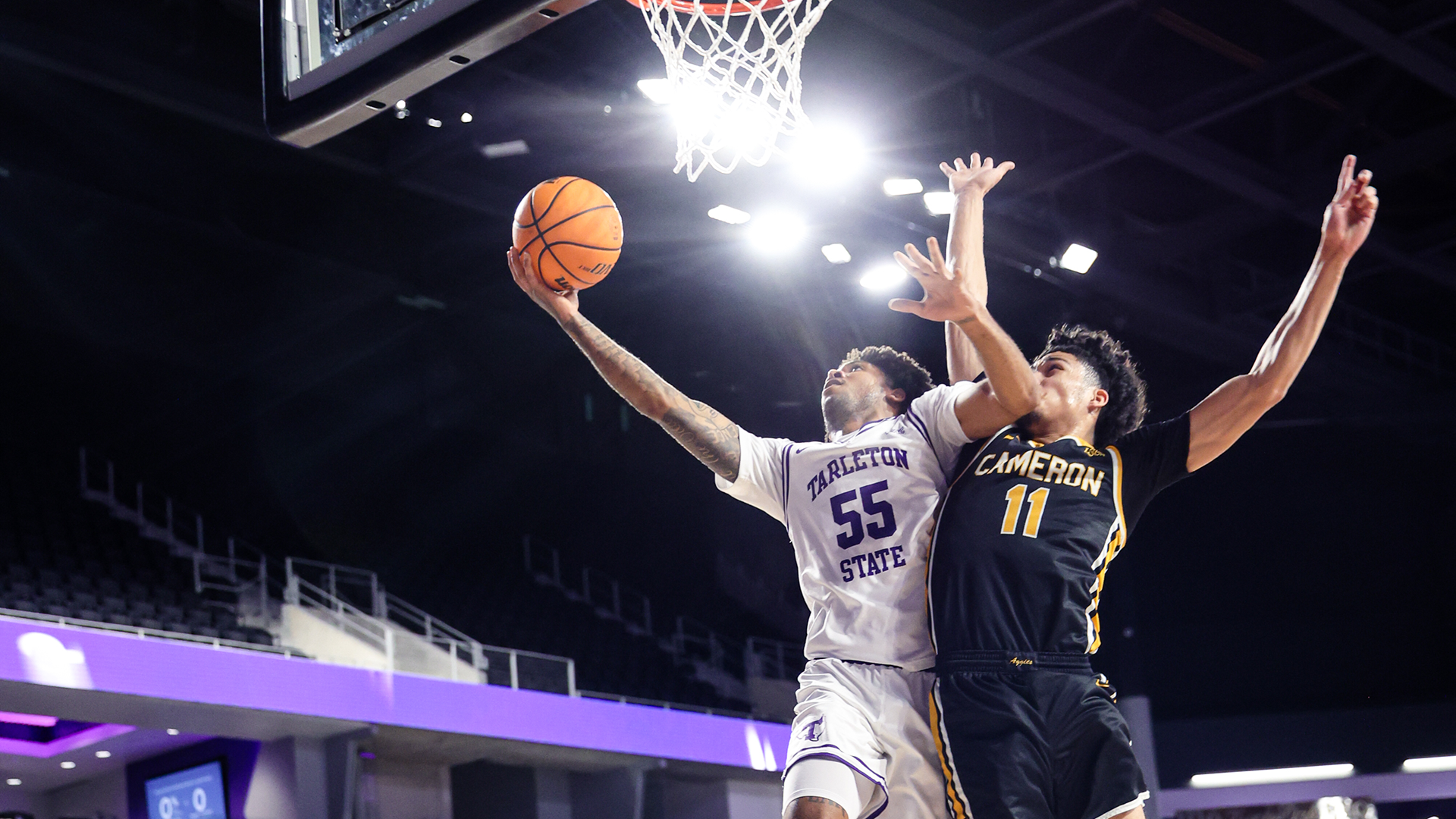 Cam McDowell layup against Cameron