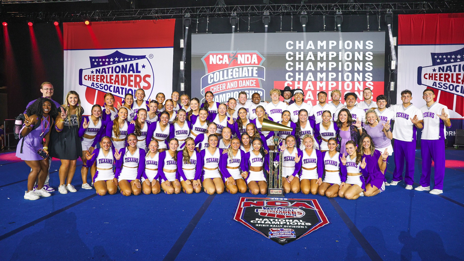 Tarleton State Cheer wins the 2025 Division I Spirit Rally Division marking their fourth overall National Championship
