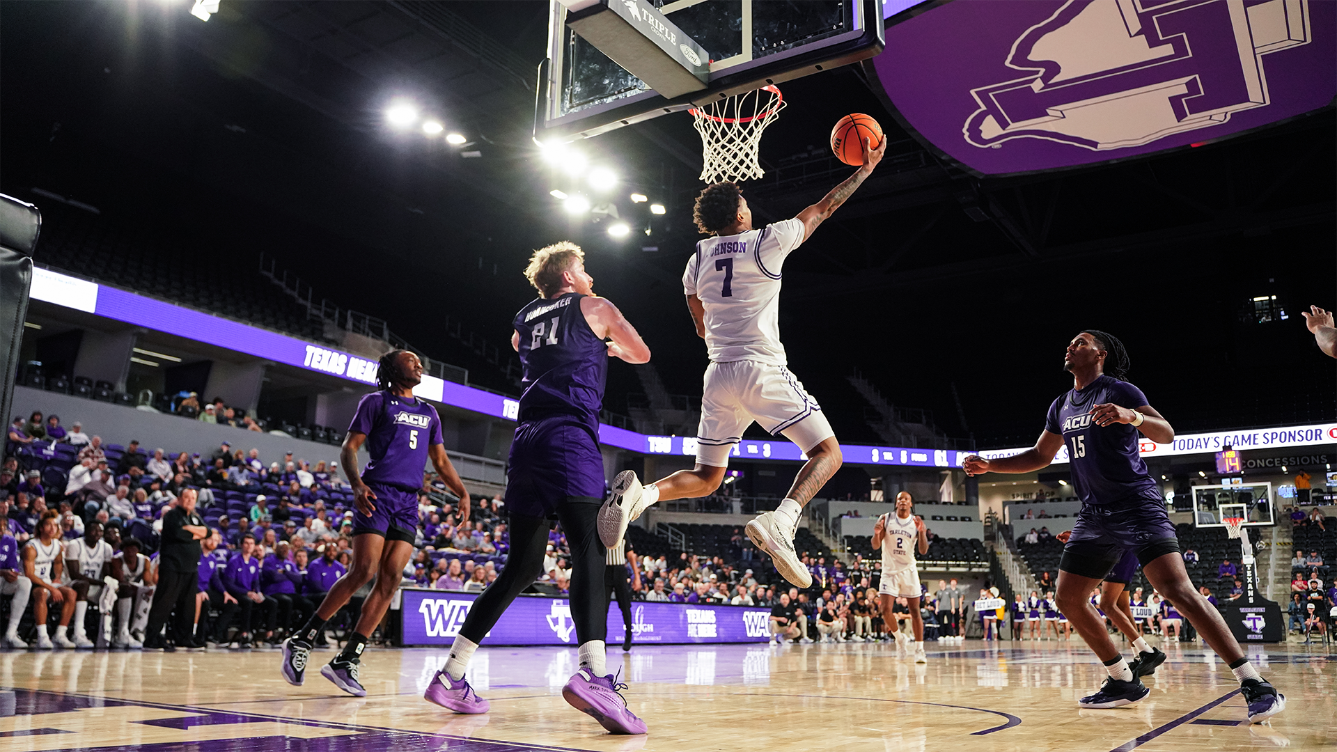 Dior Johnson wide angle layup vs. Abilene Christian