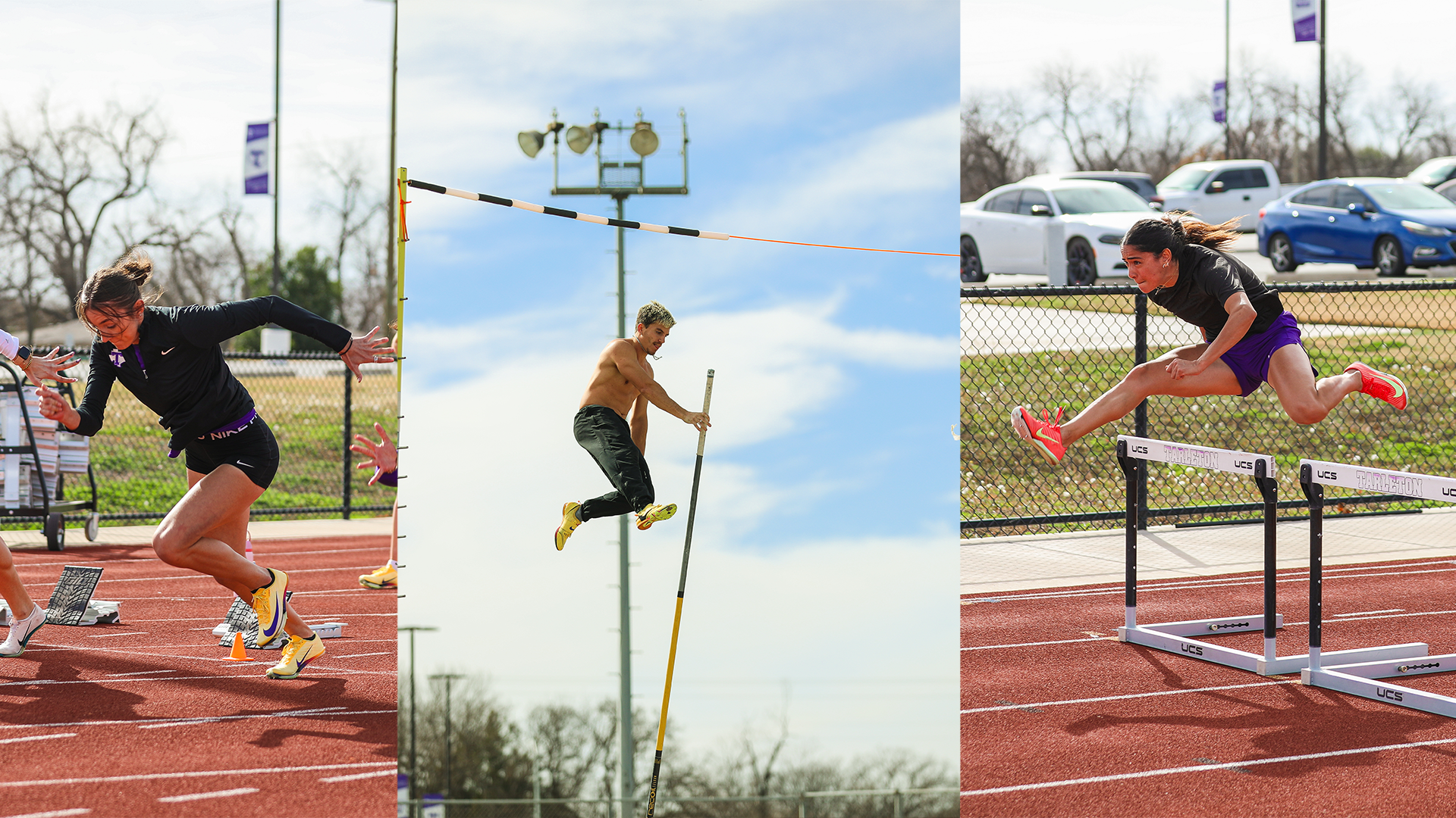 Emma Holmes, Jacob Thomas, Malak Rashwan practice pictures