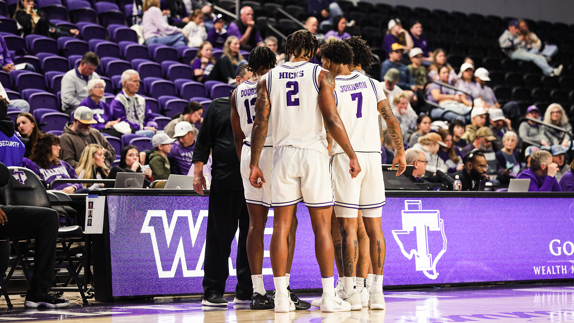 Tarleton State team huddle