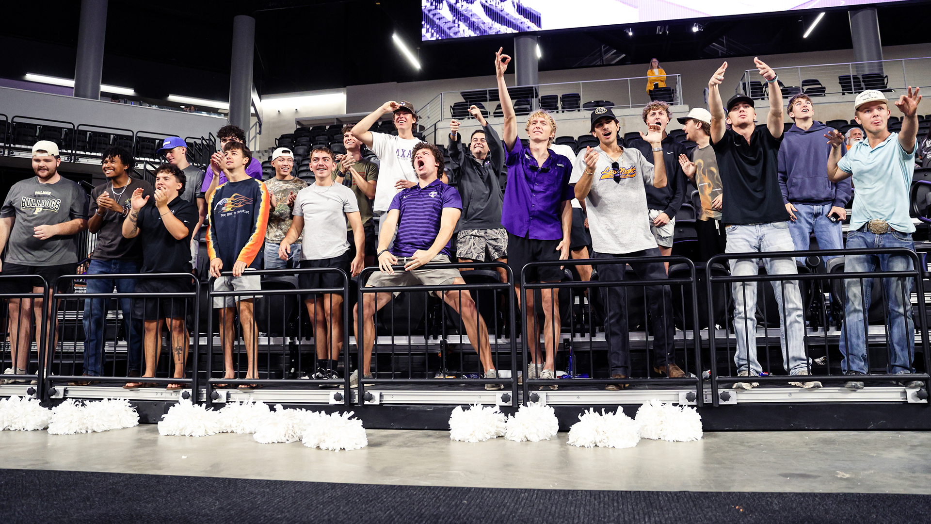fans cheering excitedly at Tarleton State Men's Basketball game