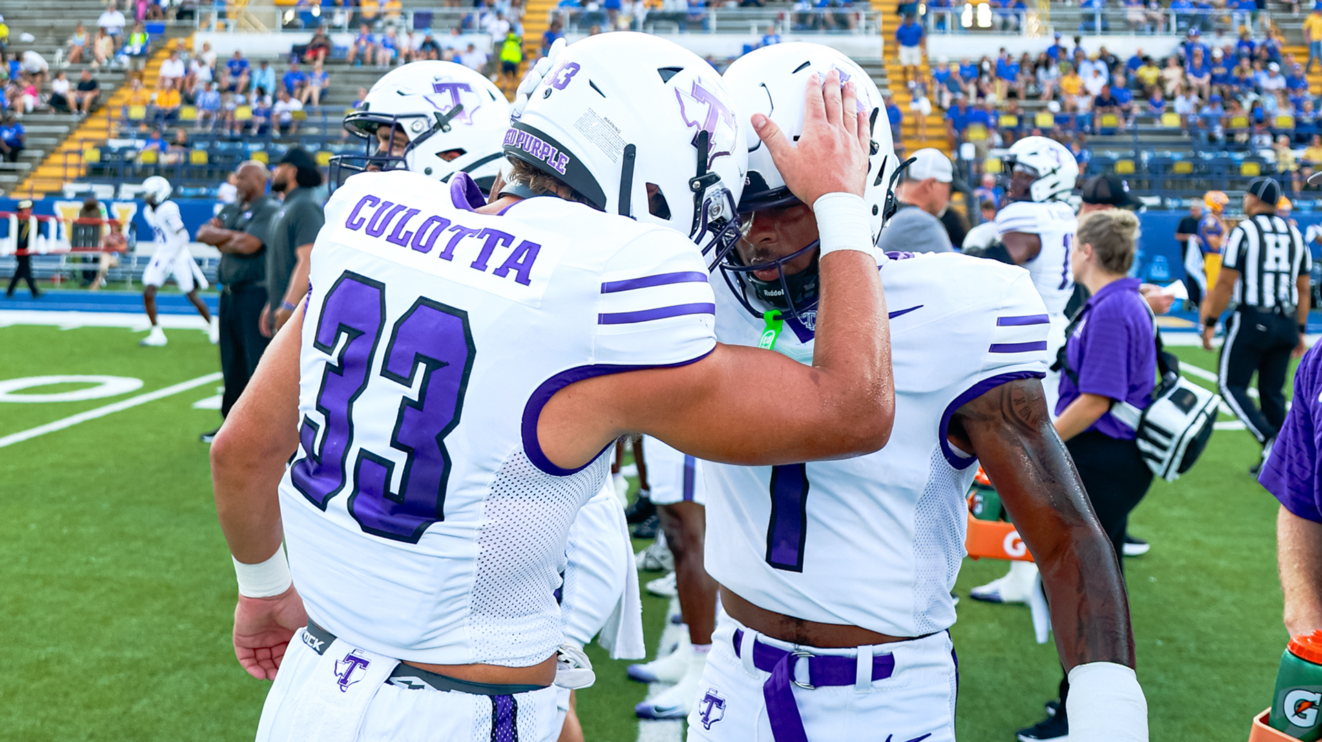 Tarleton State Football's Gerard Culotta and Jadan Aubert (Photo Used Oct. 23, 2026)
