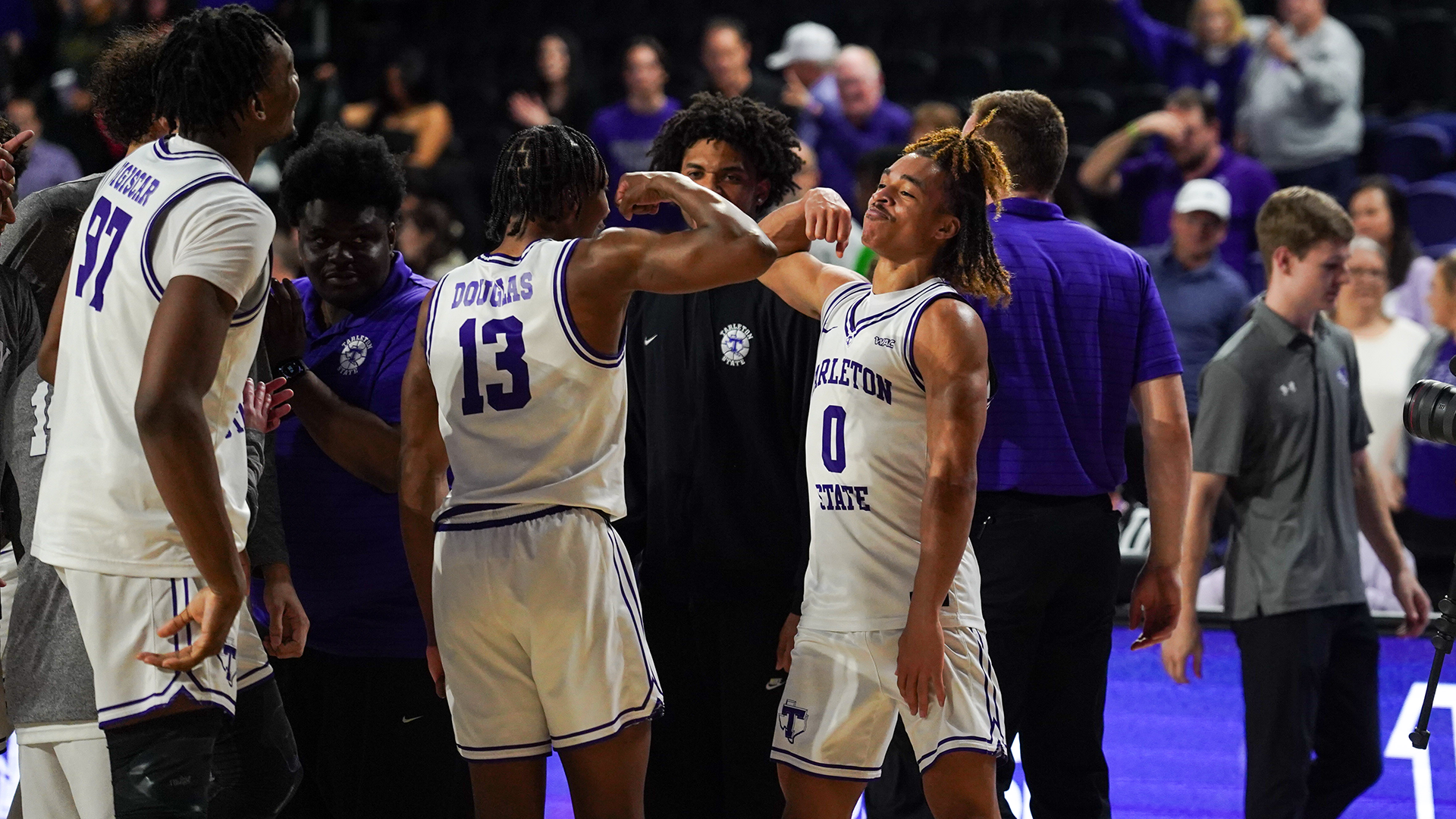 Jordan Mizell and Kade Douglas arm pump