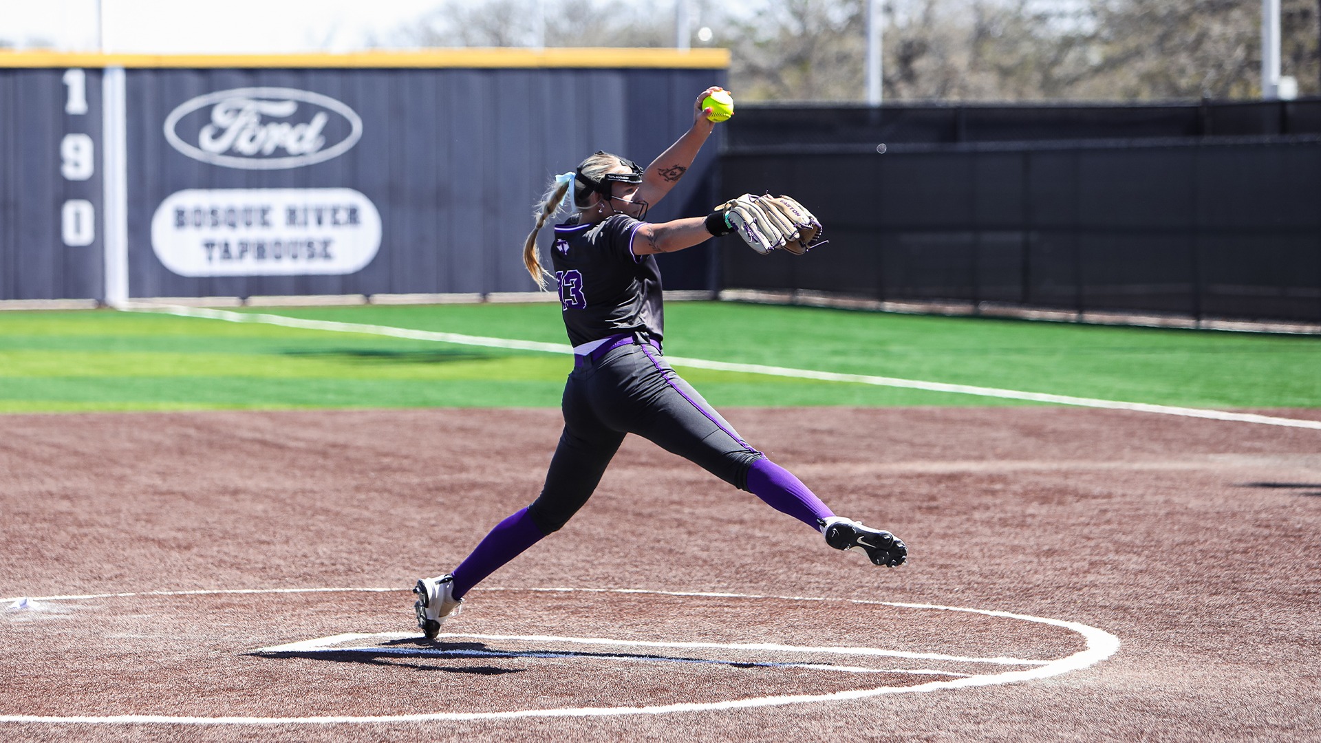 Shelby Schultz pitching in Rhode Island series